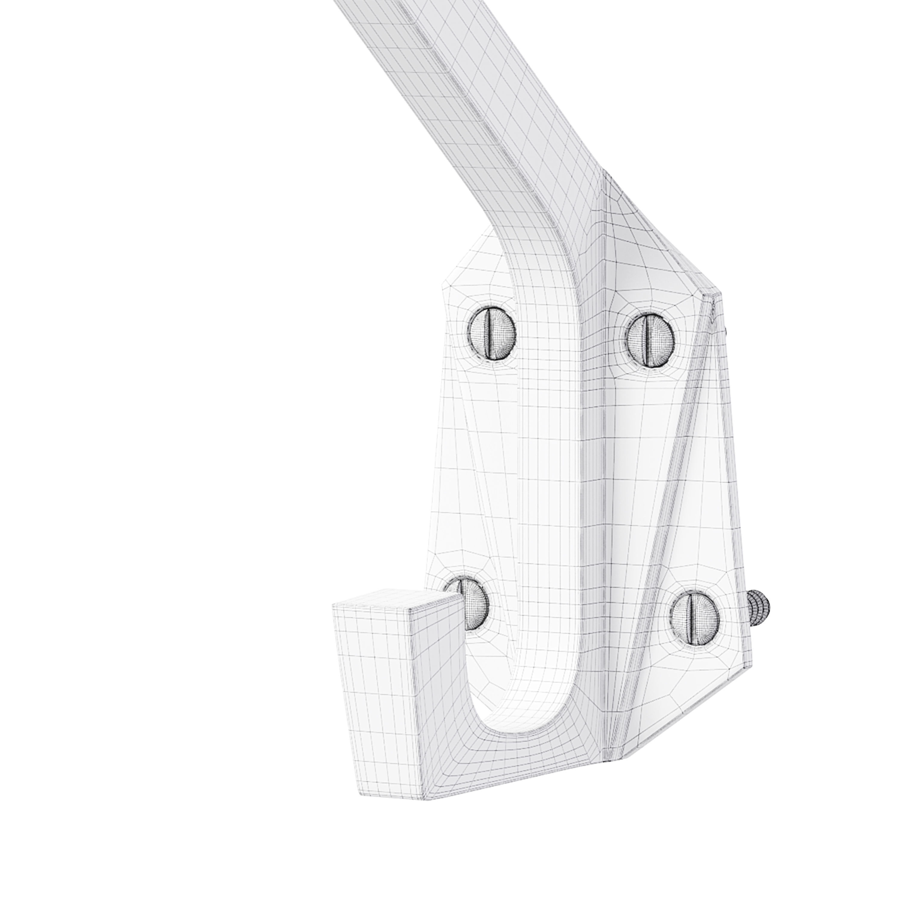 Renovator Supply Heavy Duty Coat Hooks Double Hook Coat Hanger 3D model_14