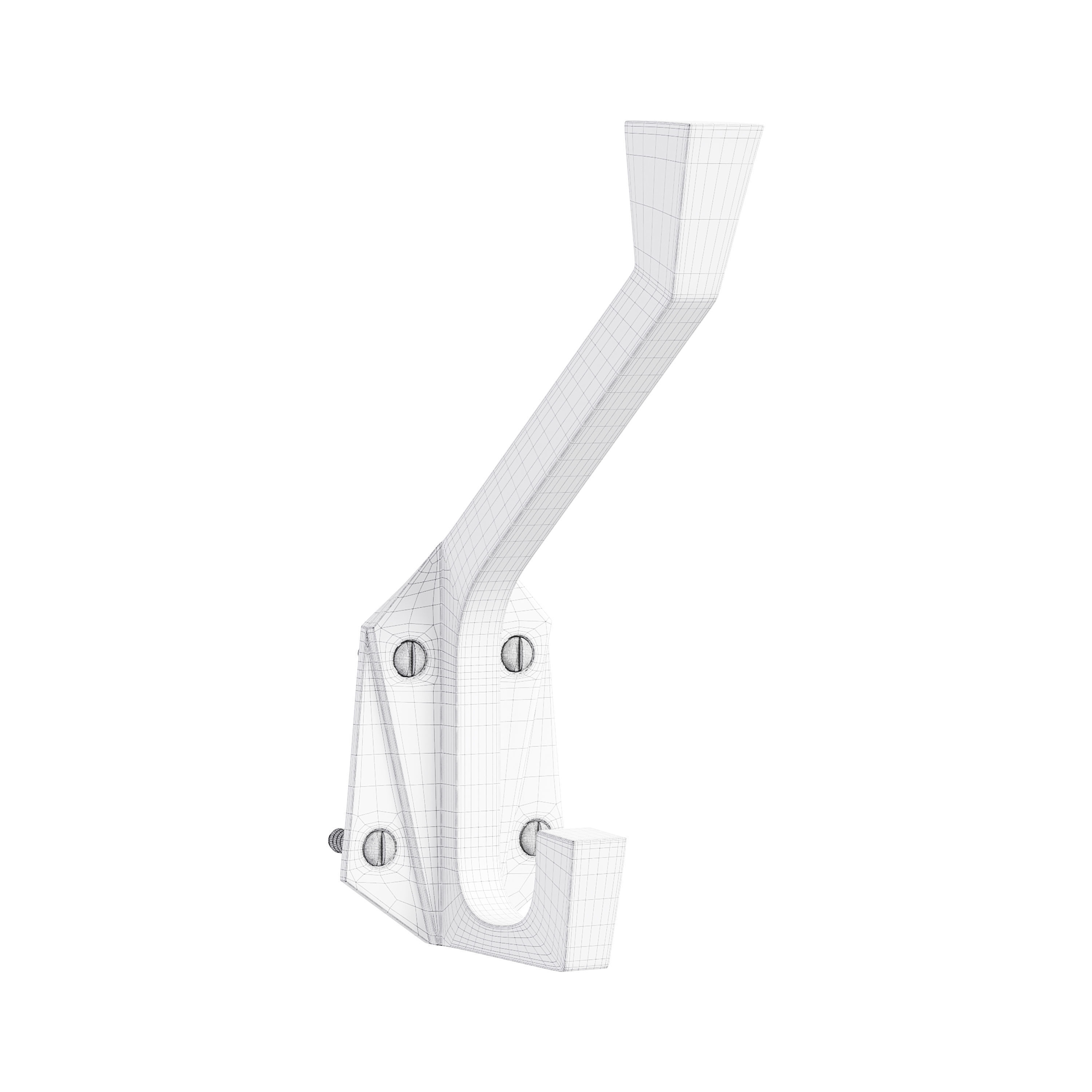 Renovator Supply Heavy Duty Coat Hooks Double Hook Coat Hanger 3D model_13