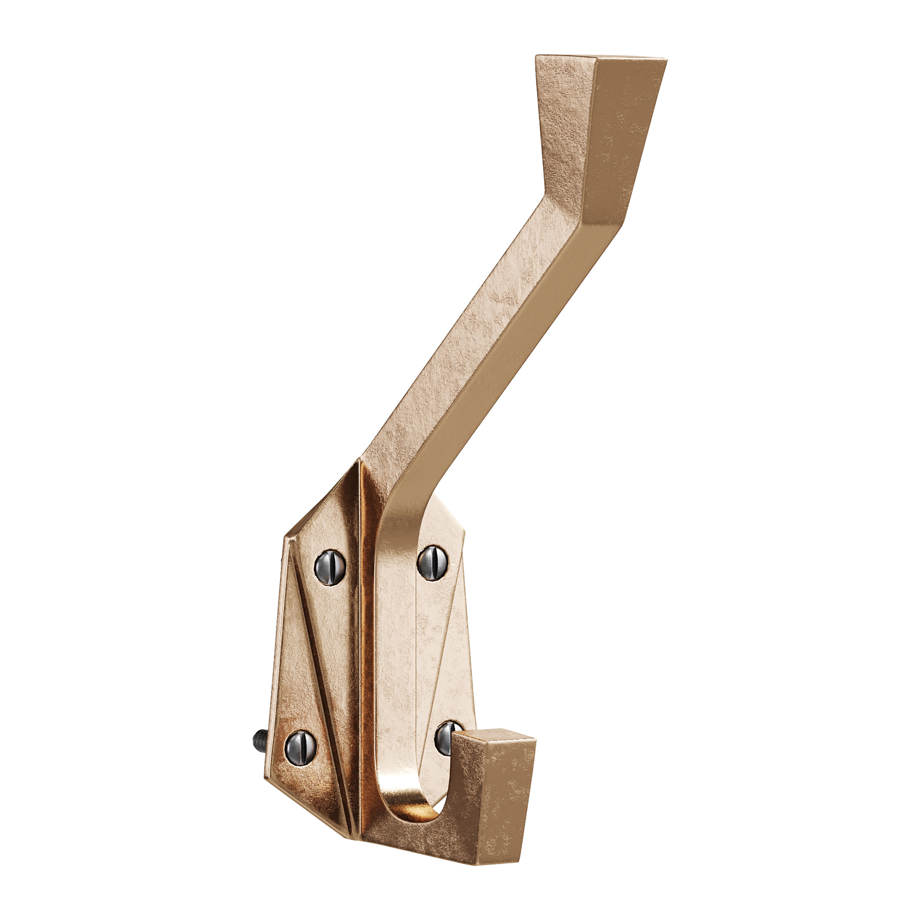 Renovator Supply Heavy Duty Coat Hooks Double Hook Coat Hanger 3D model_11