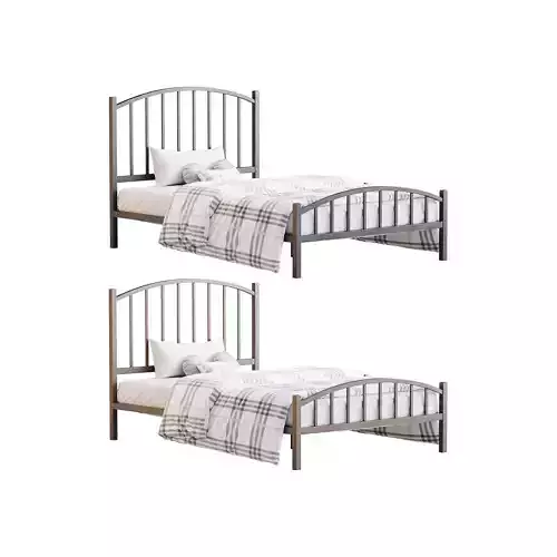Rest Haven Hartford Metal Queen Platform Bed 3D model