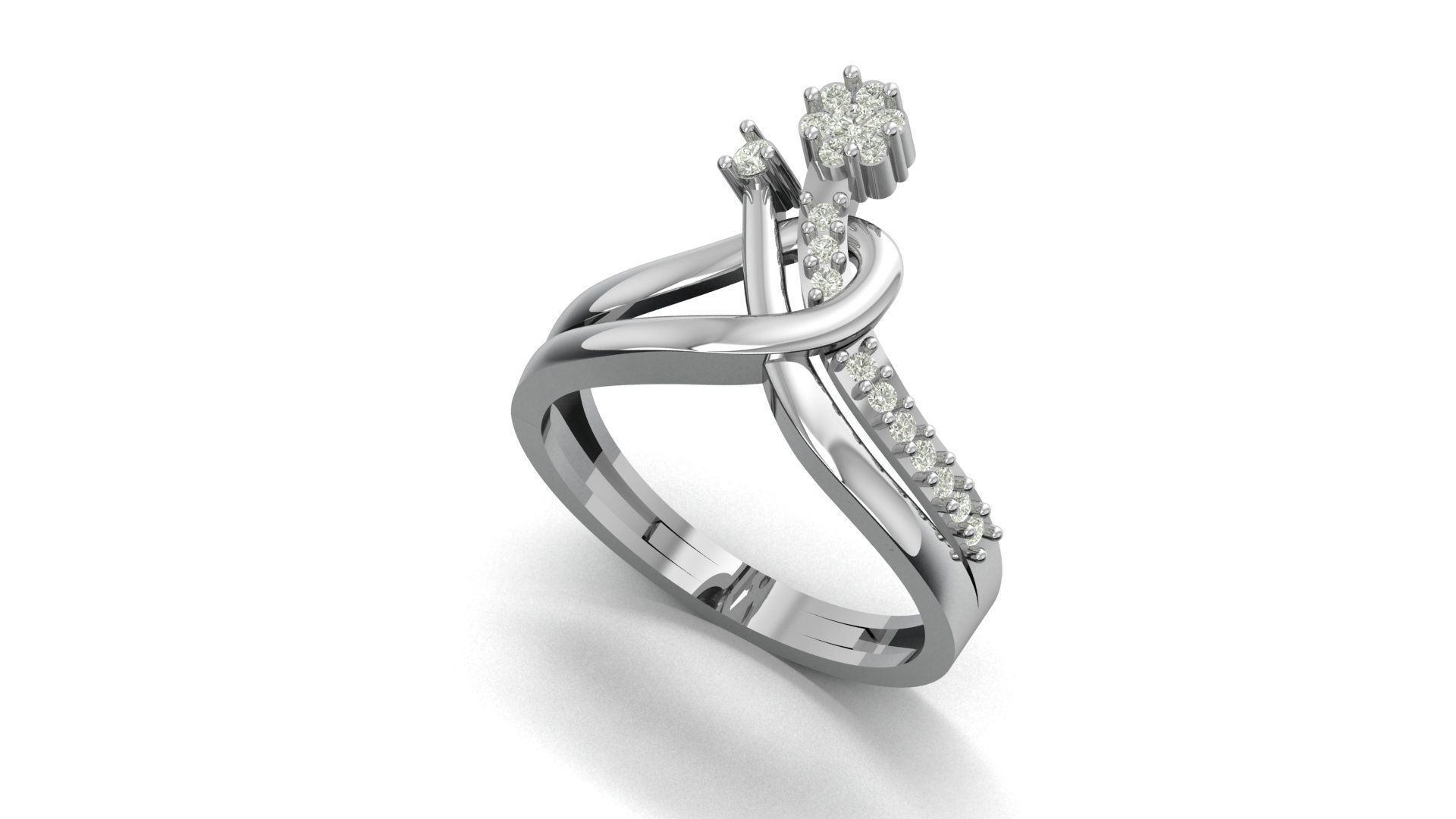 Engagement Ring Free 3D print model_12