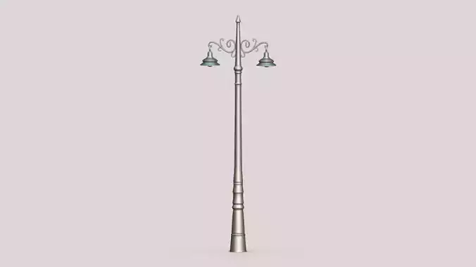 3D model of a street light lamp designed for use in game Low-poly 3D model 3D model of a street light lamp designed for use in game Low-poly 3D model