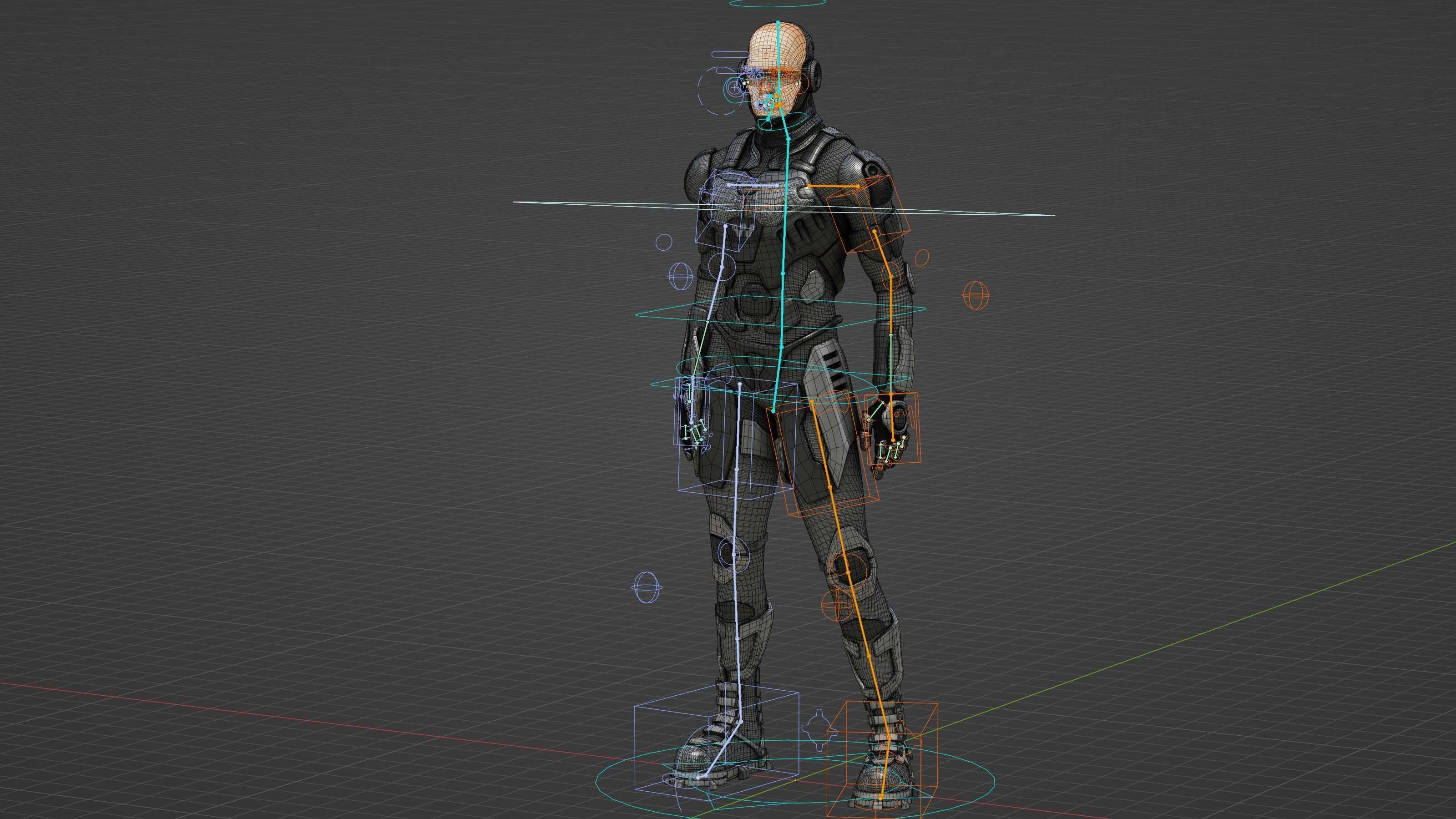 MECHA SOLDIER-C Rigged for Unreal Engine - Unity - MIXAMO 3D model_37