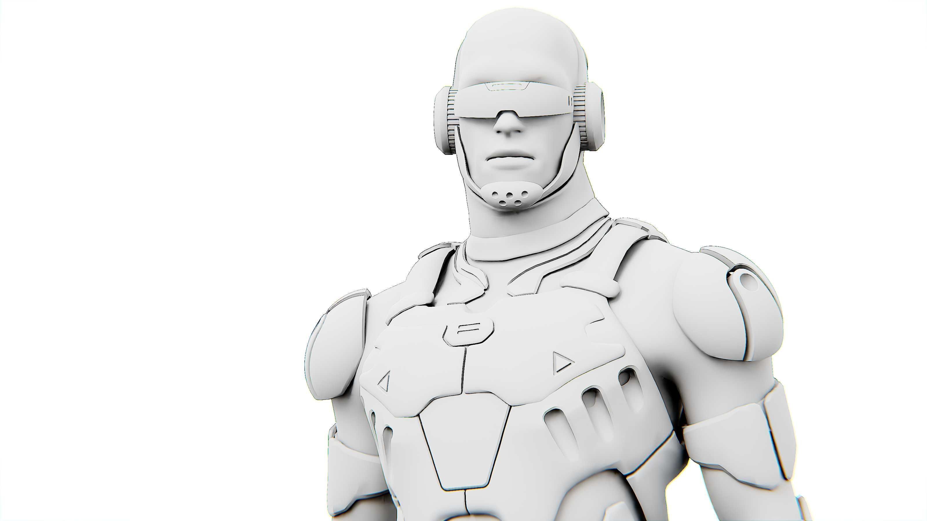 MECHA SOLDIER-C Rigged for Unreal Engine - Unity - MIXAMO 3D model_34