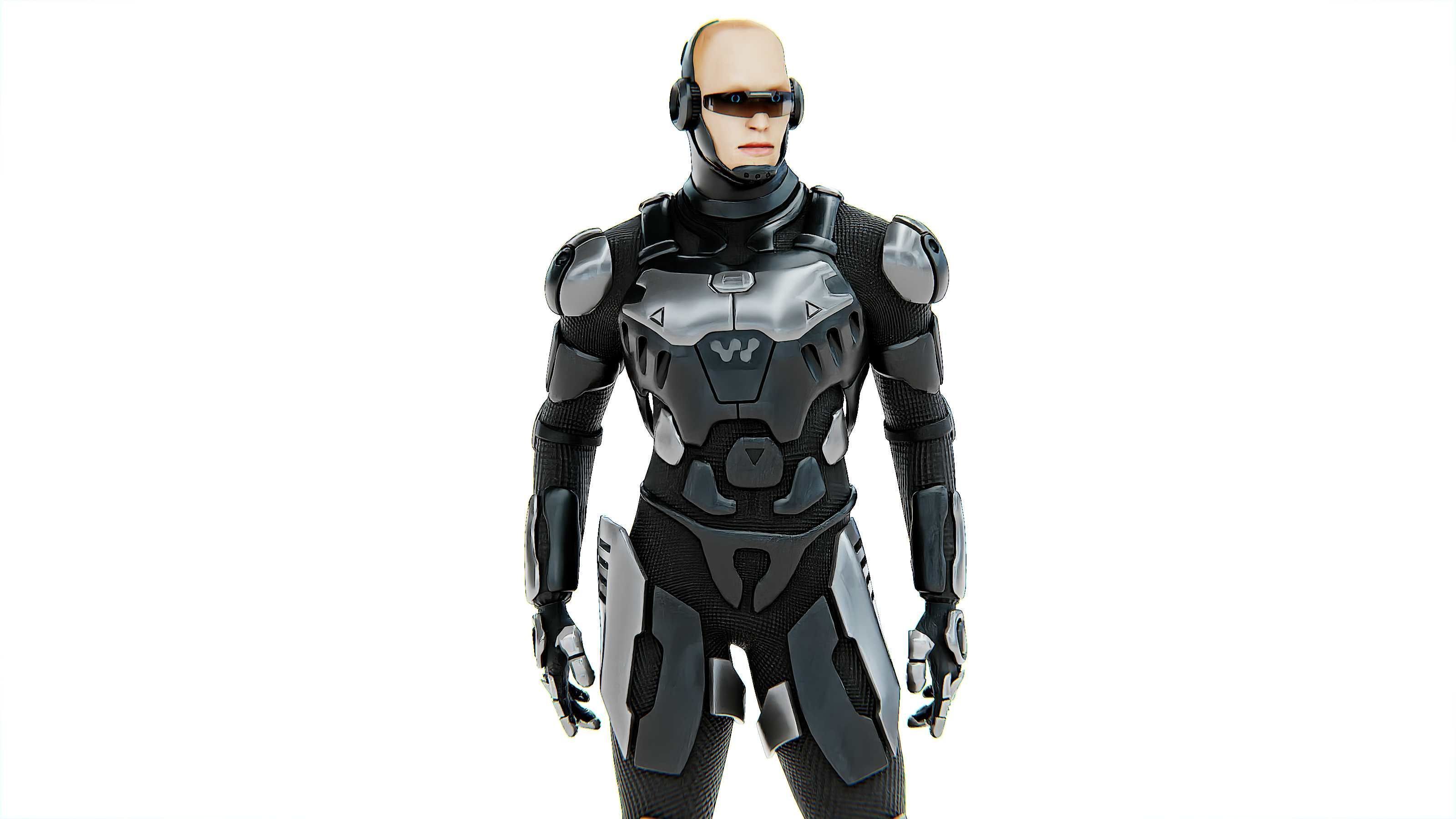 MECHA SOLDIER-C Rigged for Unreal Engine - Unity - MIXAMO 3D model_4