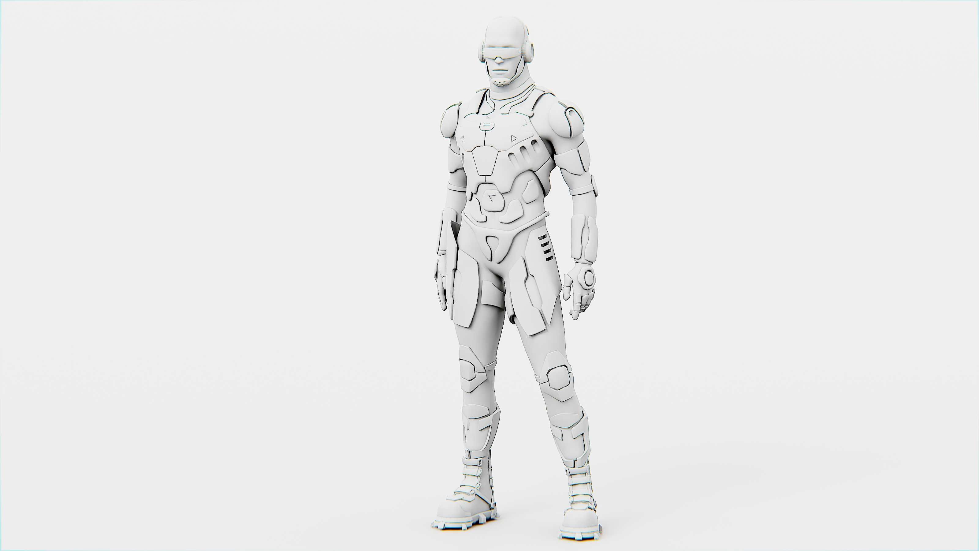 MECHA SOLDIER-C Rigged for Unreal Engine - Unity - MIXAMO 3D model_32