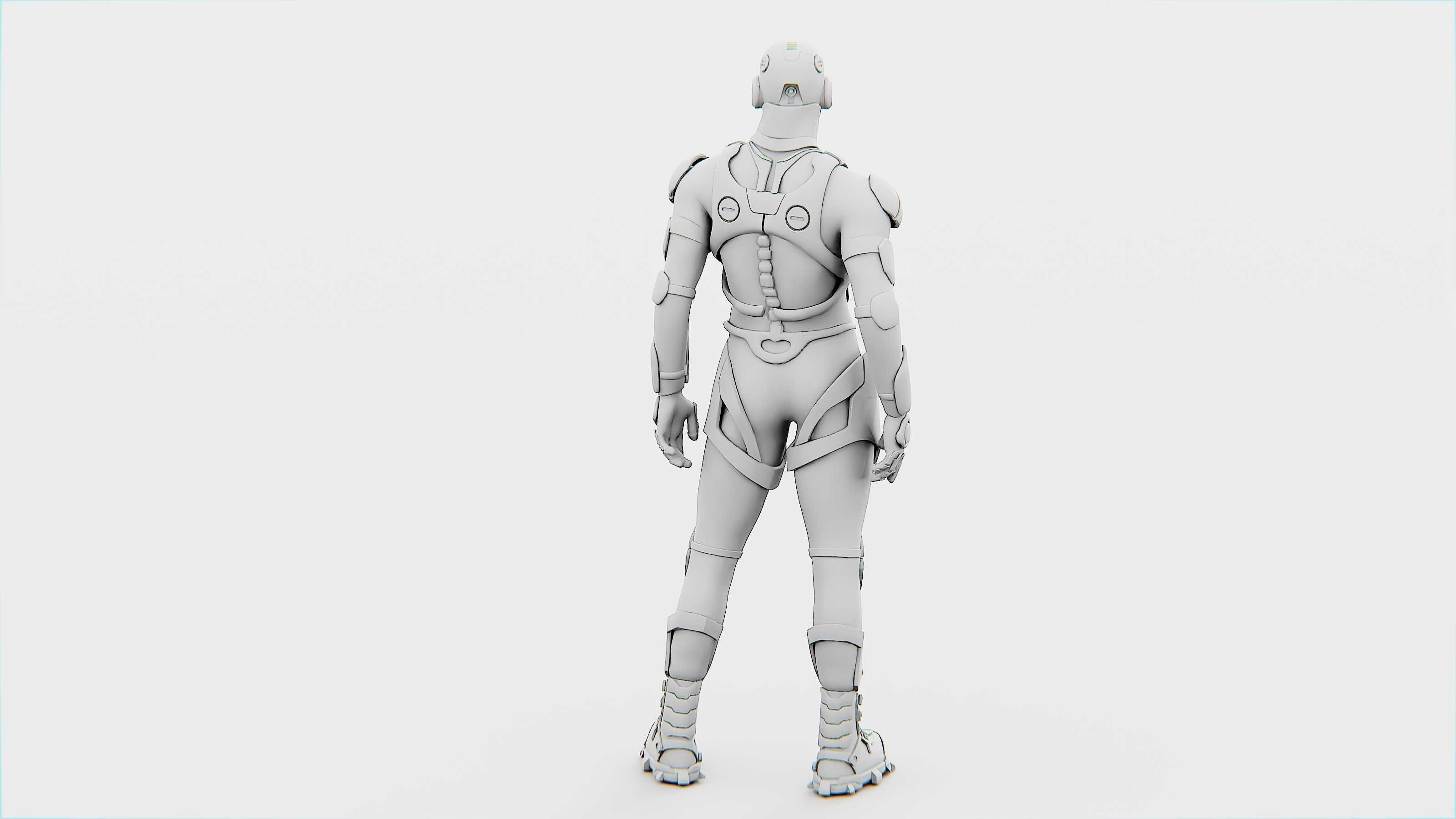 MECHA SOLDIER-C Rigged for Unreal Engine - Unity - MIXAMO 3D model_33