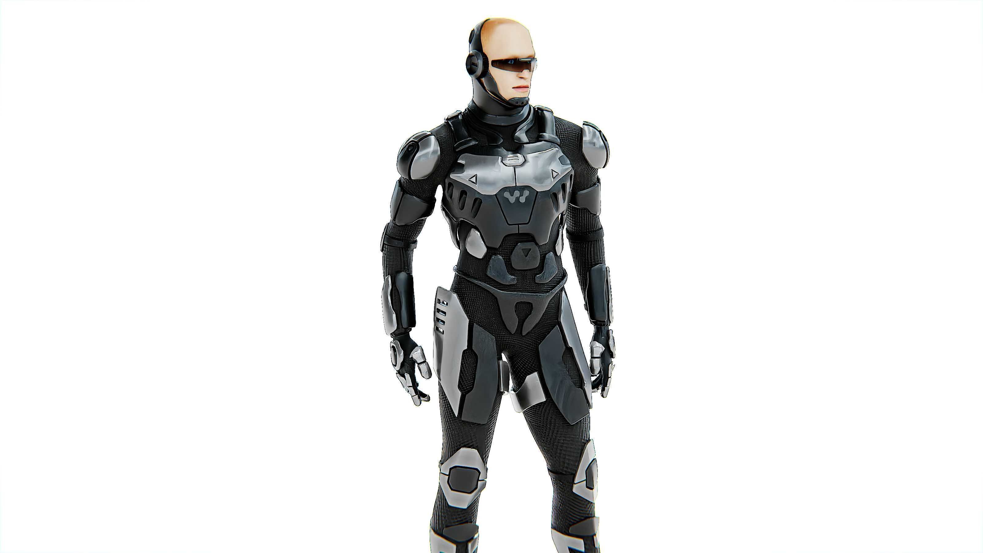 MECHA SOLDIER-C Rigged for Unreal Engine - Unity - MIXAMO 3D model_5