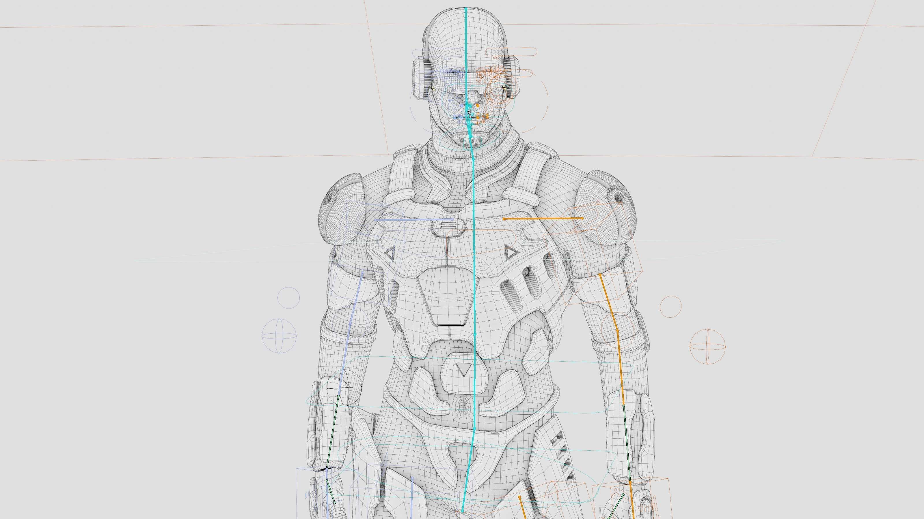 MECHA SOLDIER-C Rigged for Unreal Engine - Unity - MIXAMO 3D model_42