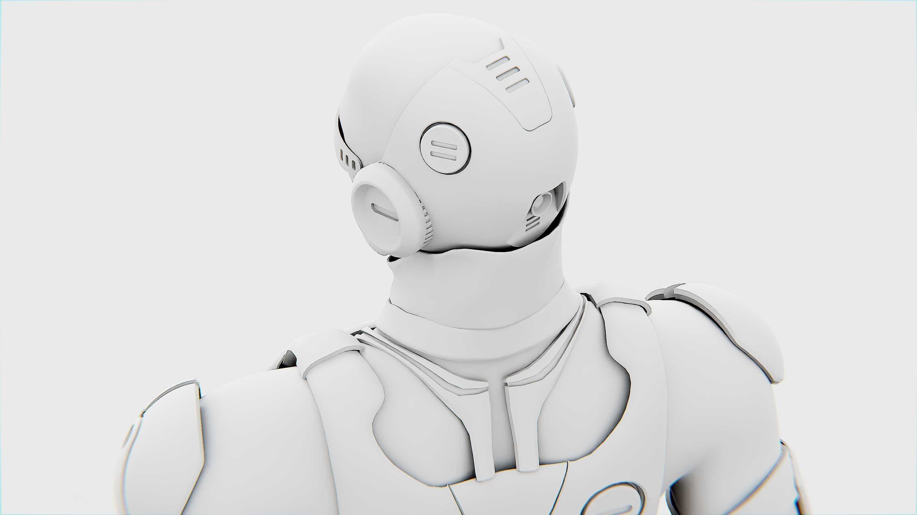 MECHA SOLDIER-C Rigged for Unreal Engine - Unity - MIXAMO 3D model_35