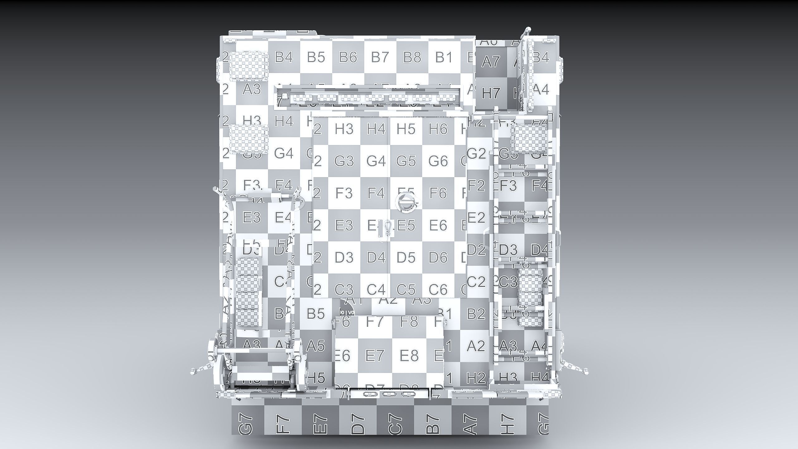 Fire Truck FDNY Squad Freightliner M2 106 Low-poly 3D model_28