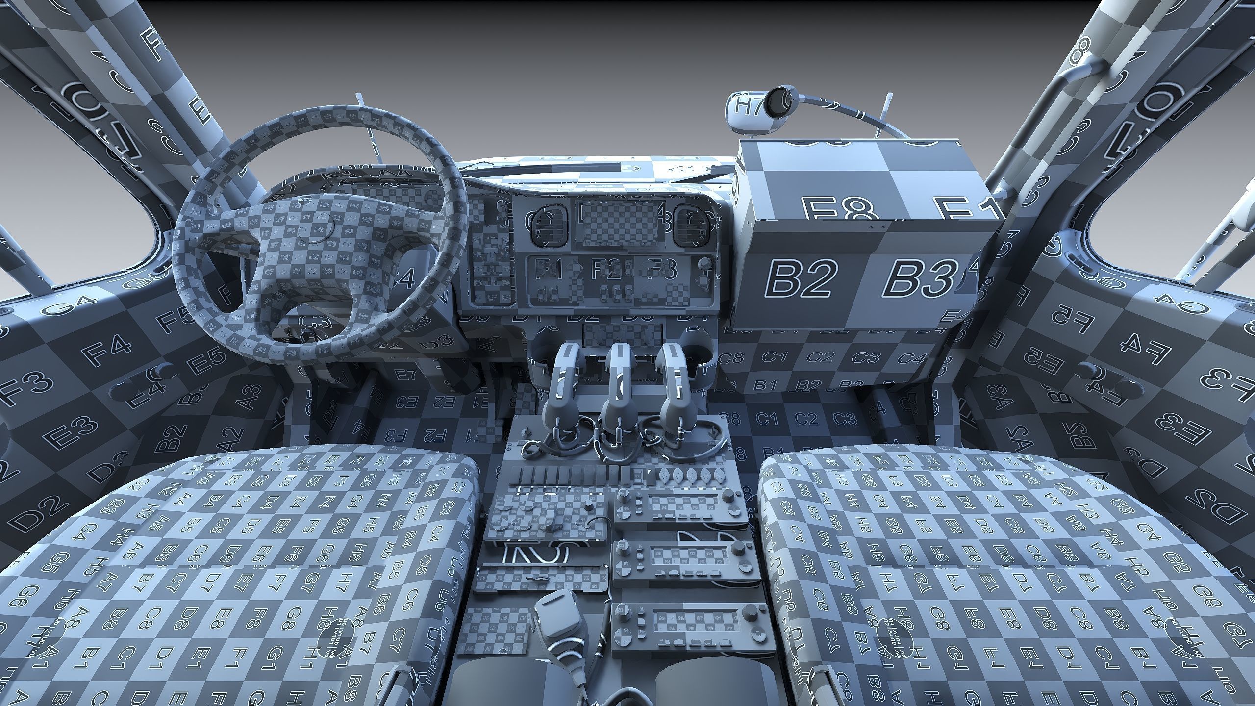 Fire Truck FDNY Squad Freightliner M2 106 Low-poly 3D model_37