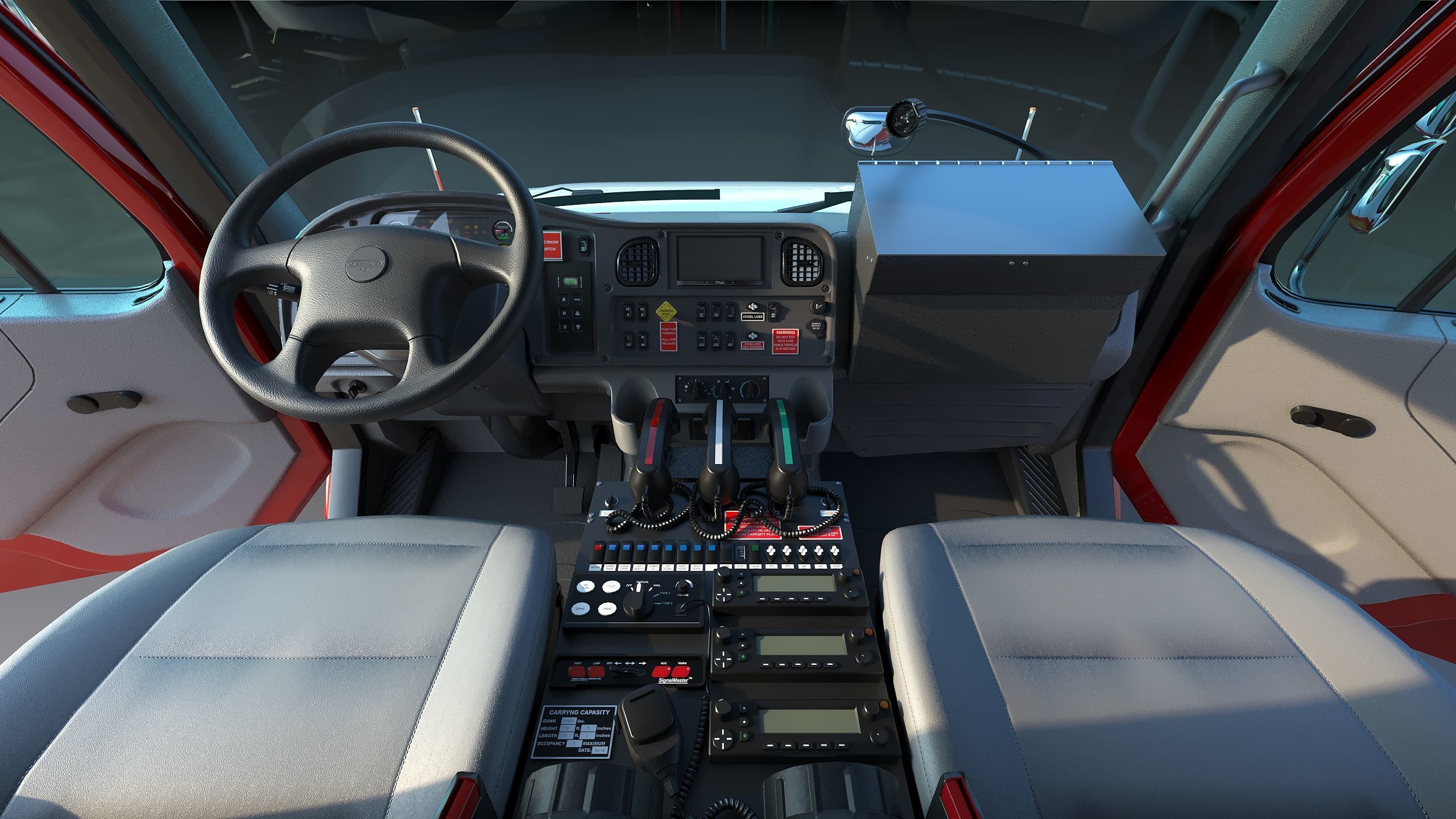 Fire Truck FDNY Squad Freightliner M2 106 Low-poly 3D model_18