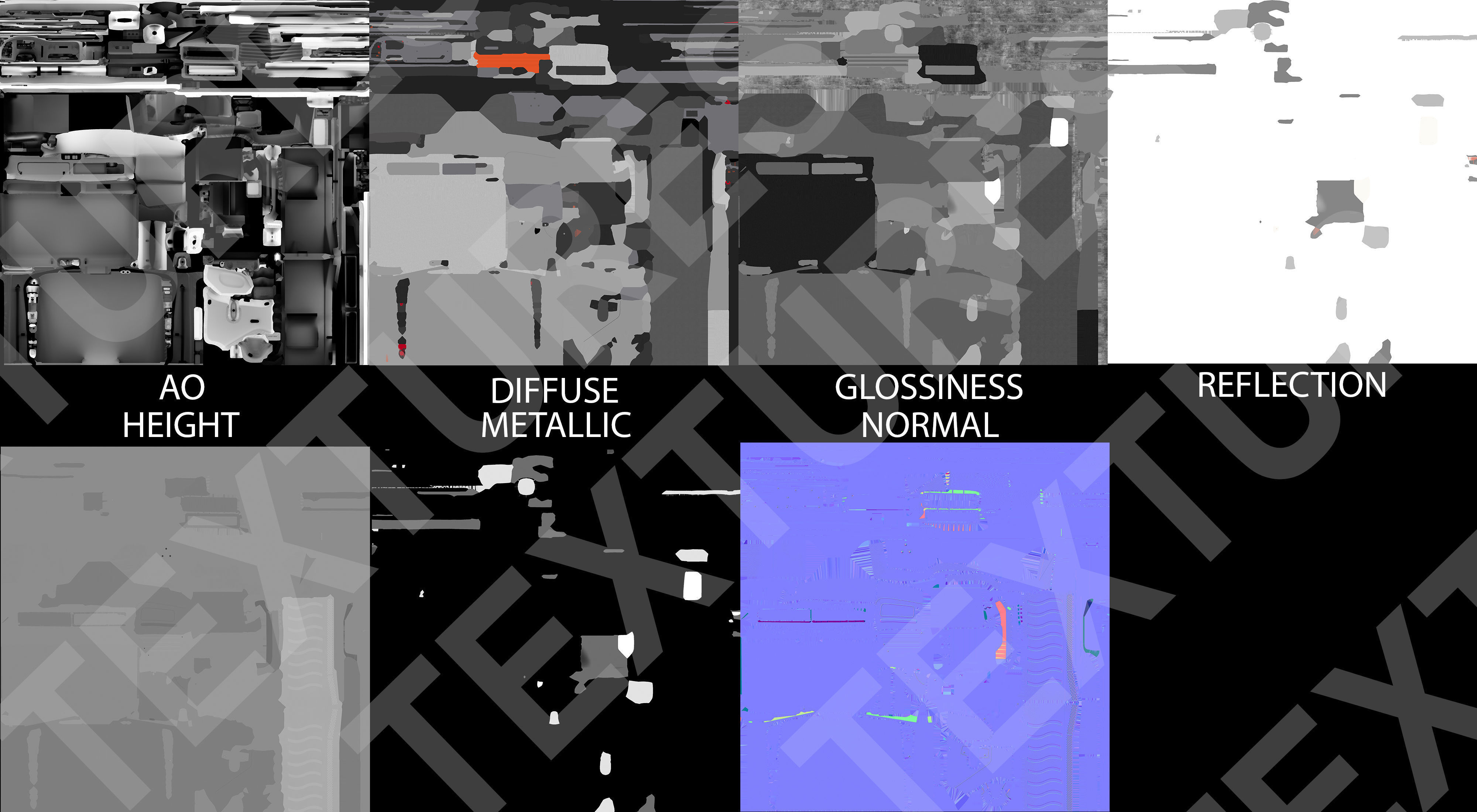 Fire Truck FDNY Squad Freightliner M2 106 Low-poly 3D model_55