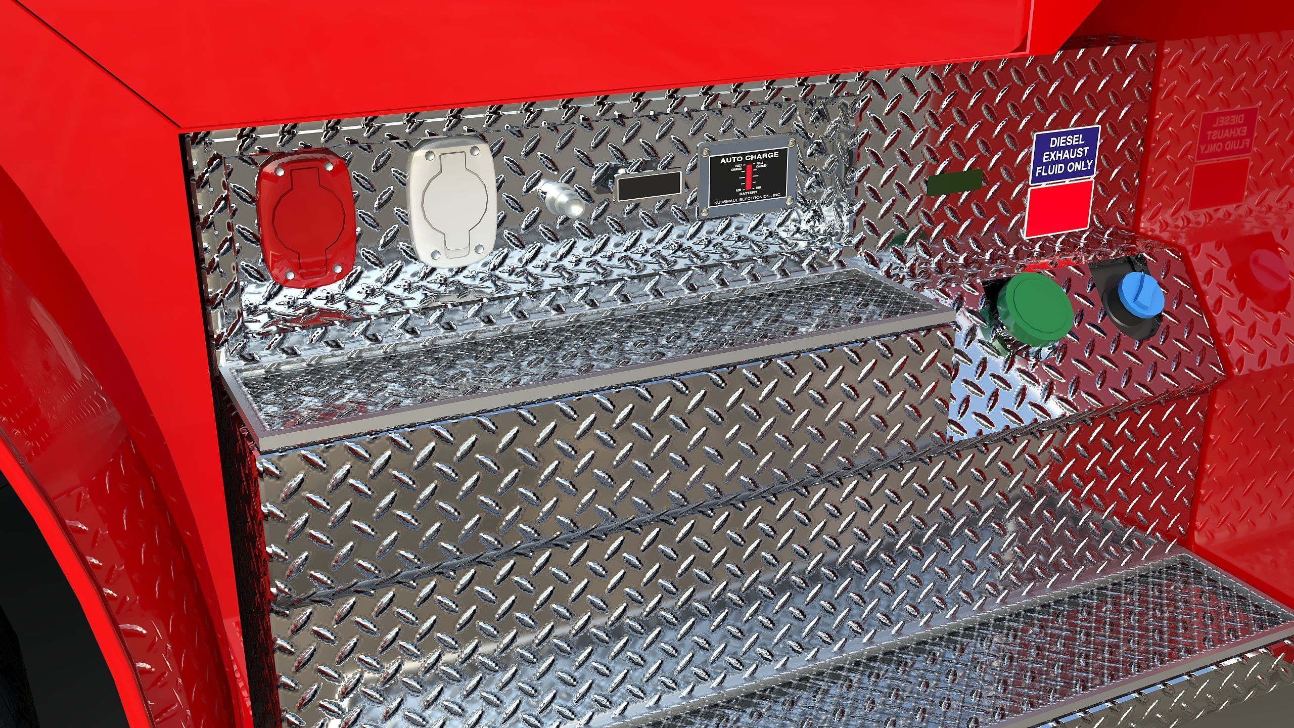 Fire Truck FDNY Squad Freightliner M2 106 Low-poly 3D model_23