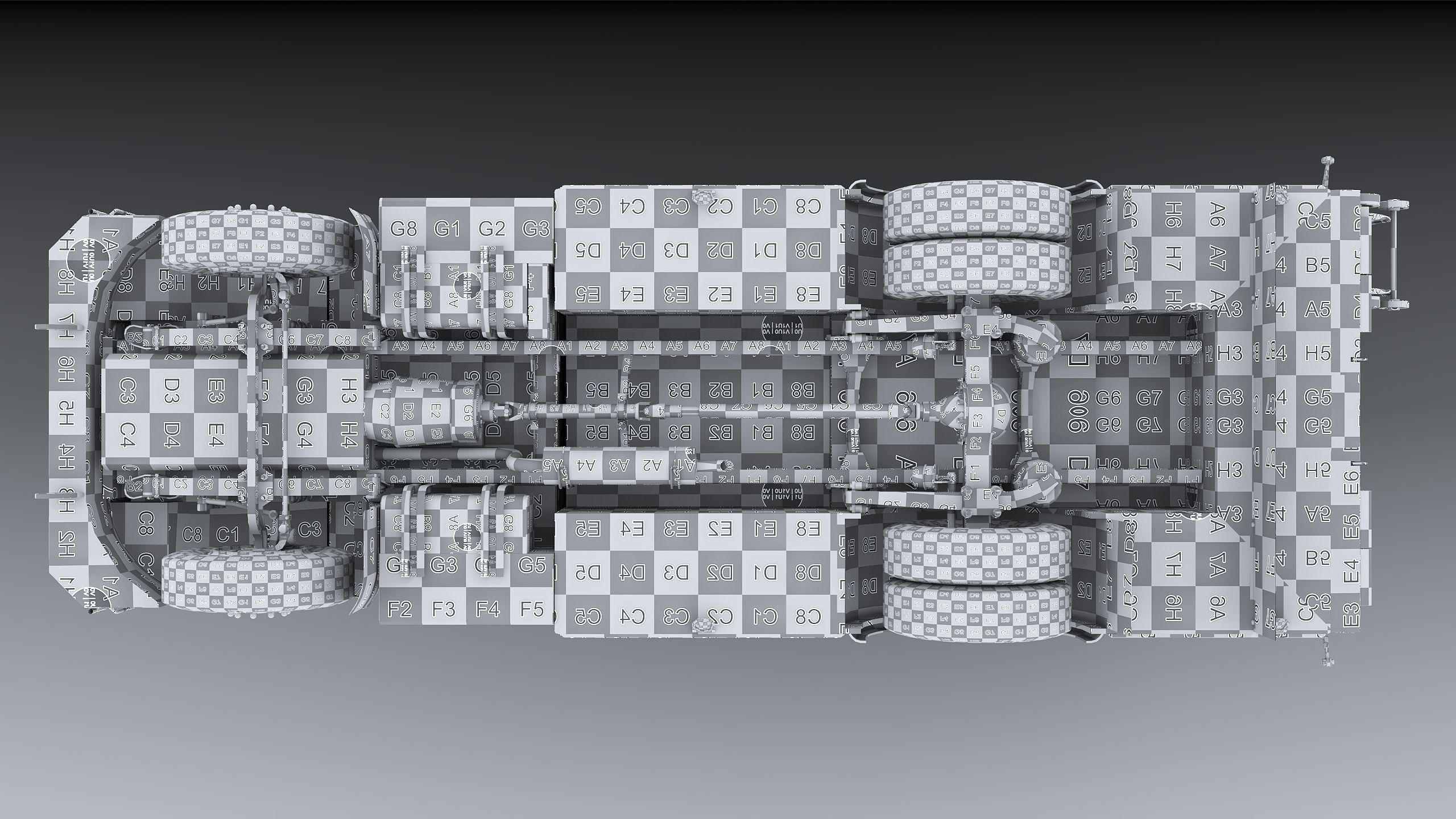 Fire Truck FDNY Squad Freightliner M2 106 Low-poly 3D model_32