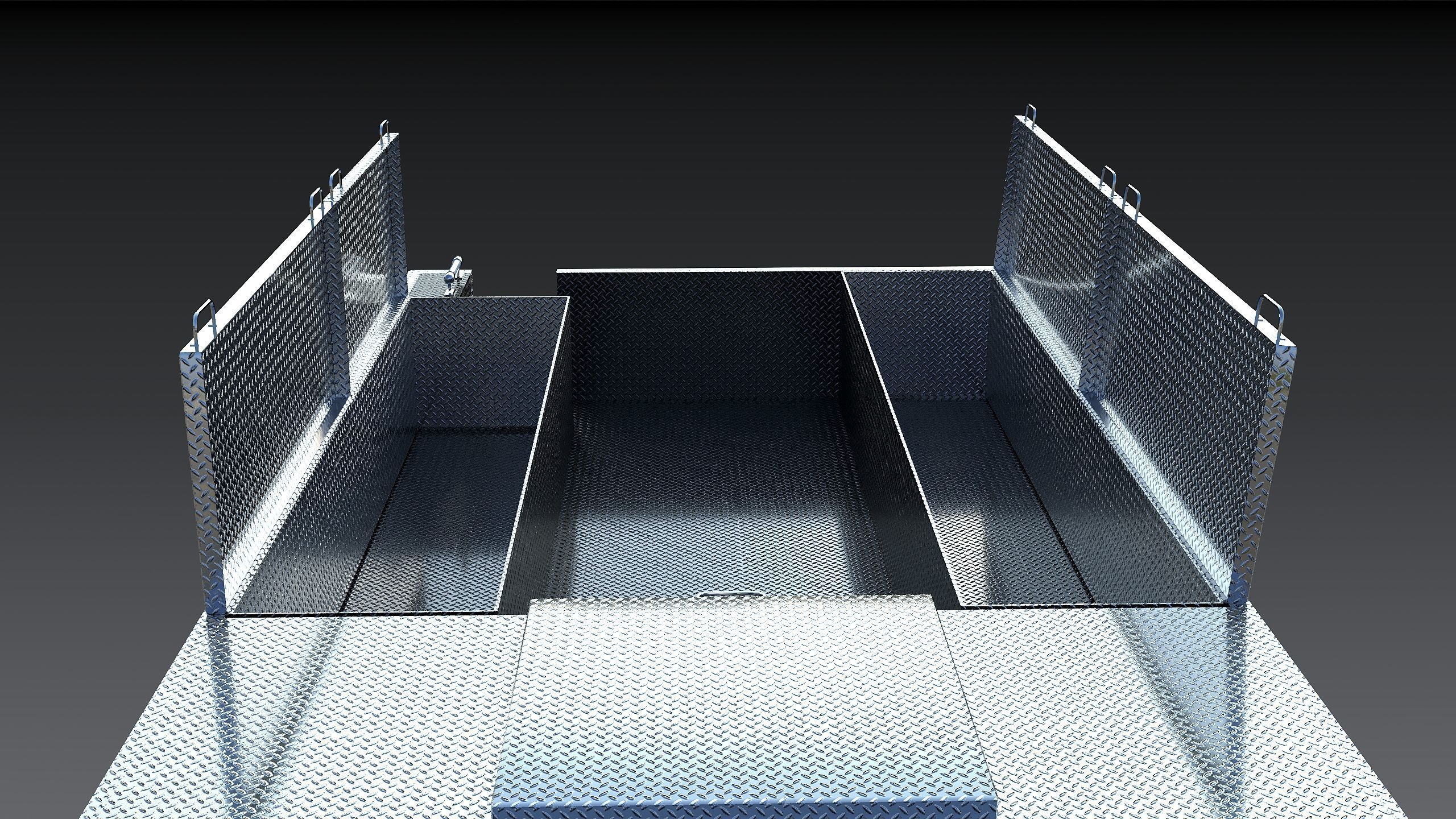 Fire Truck FDNY Squad Freightliner M2 106 Low-poly 3D model_17