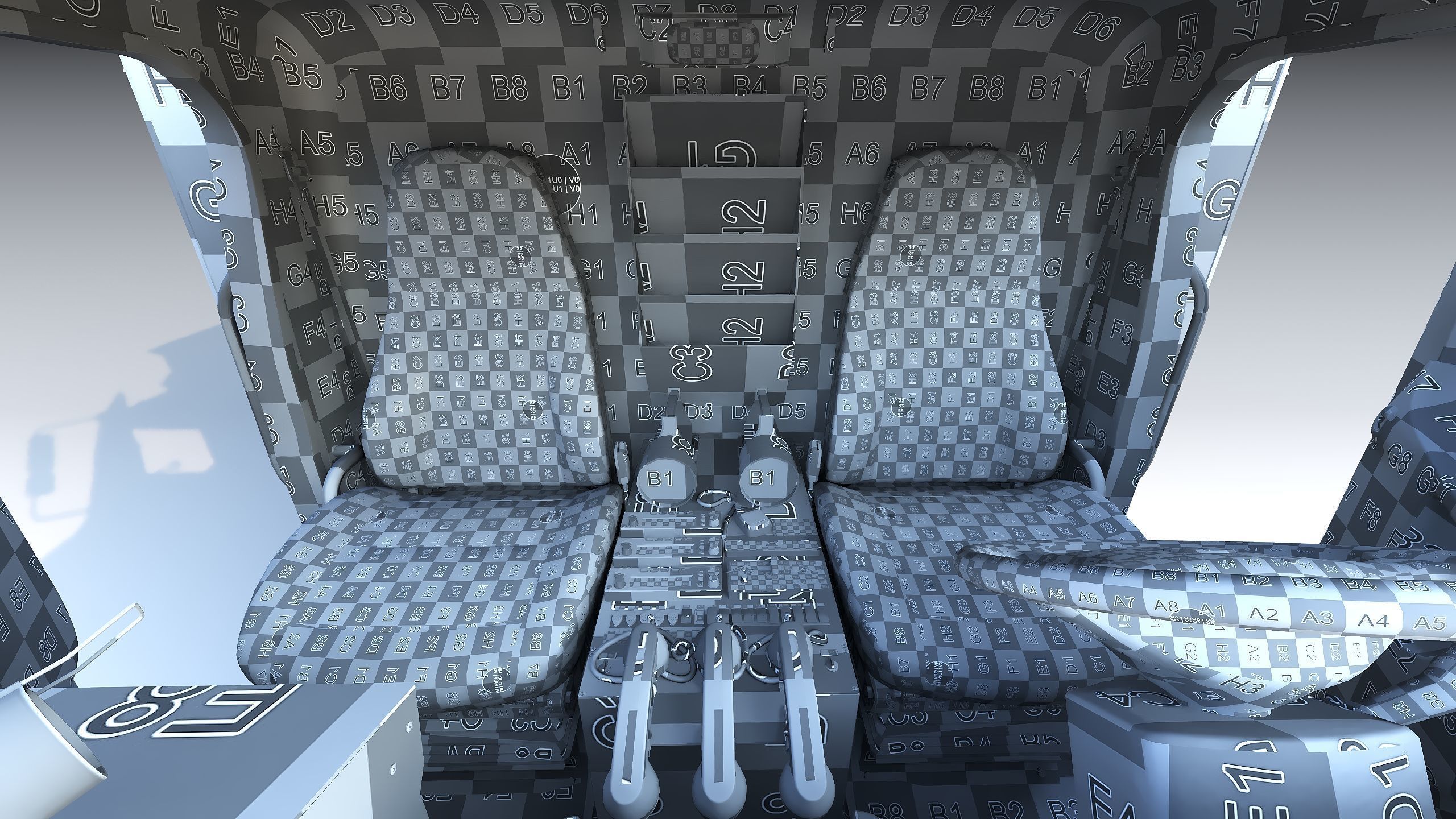 Fire Truck FDNY Squad Freightliner M2 106 Low-poly 3D model_36