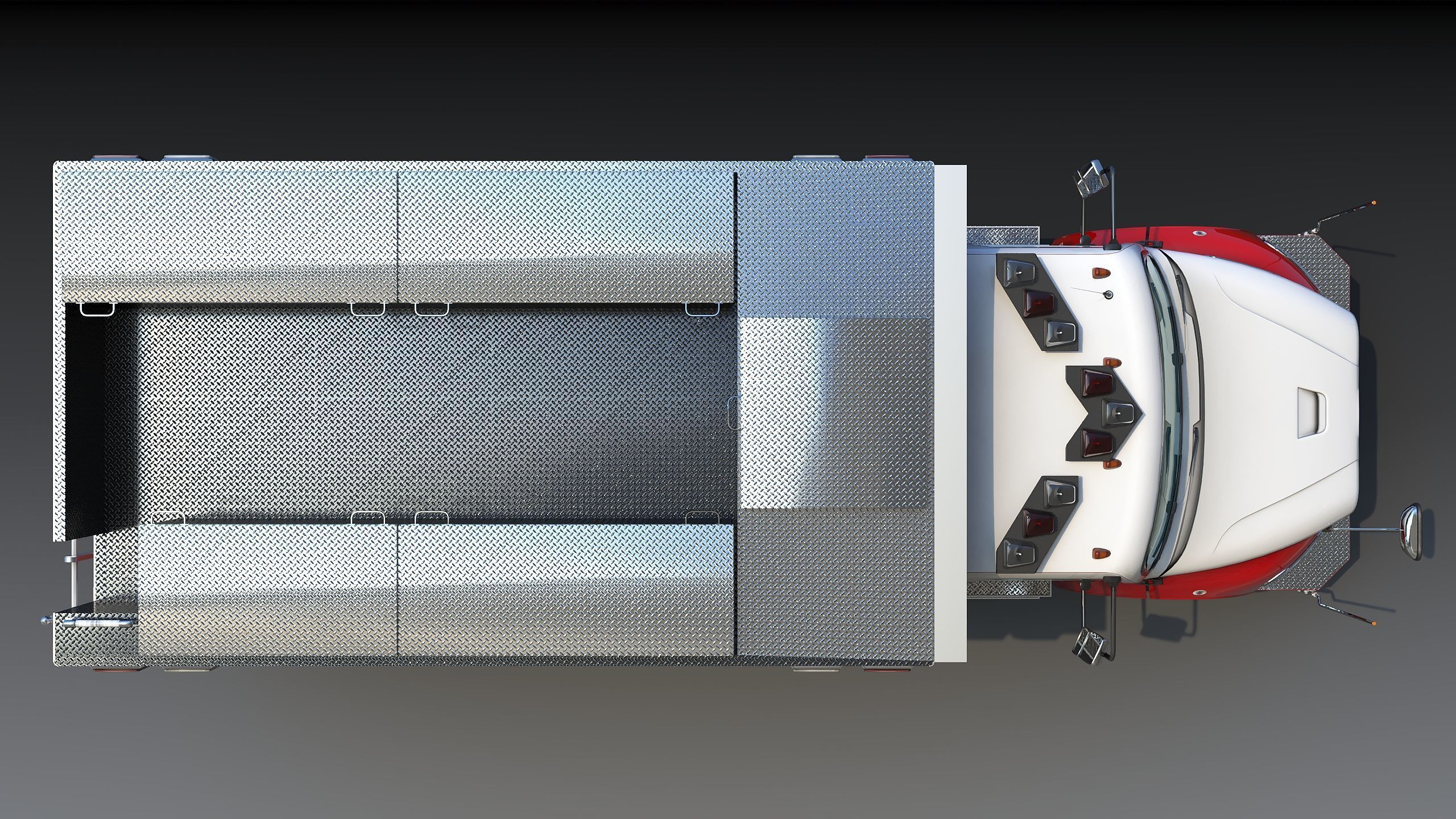 Fire Truck FDNY Squad Freightliner M2 106 Low-poly 3D model_12