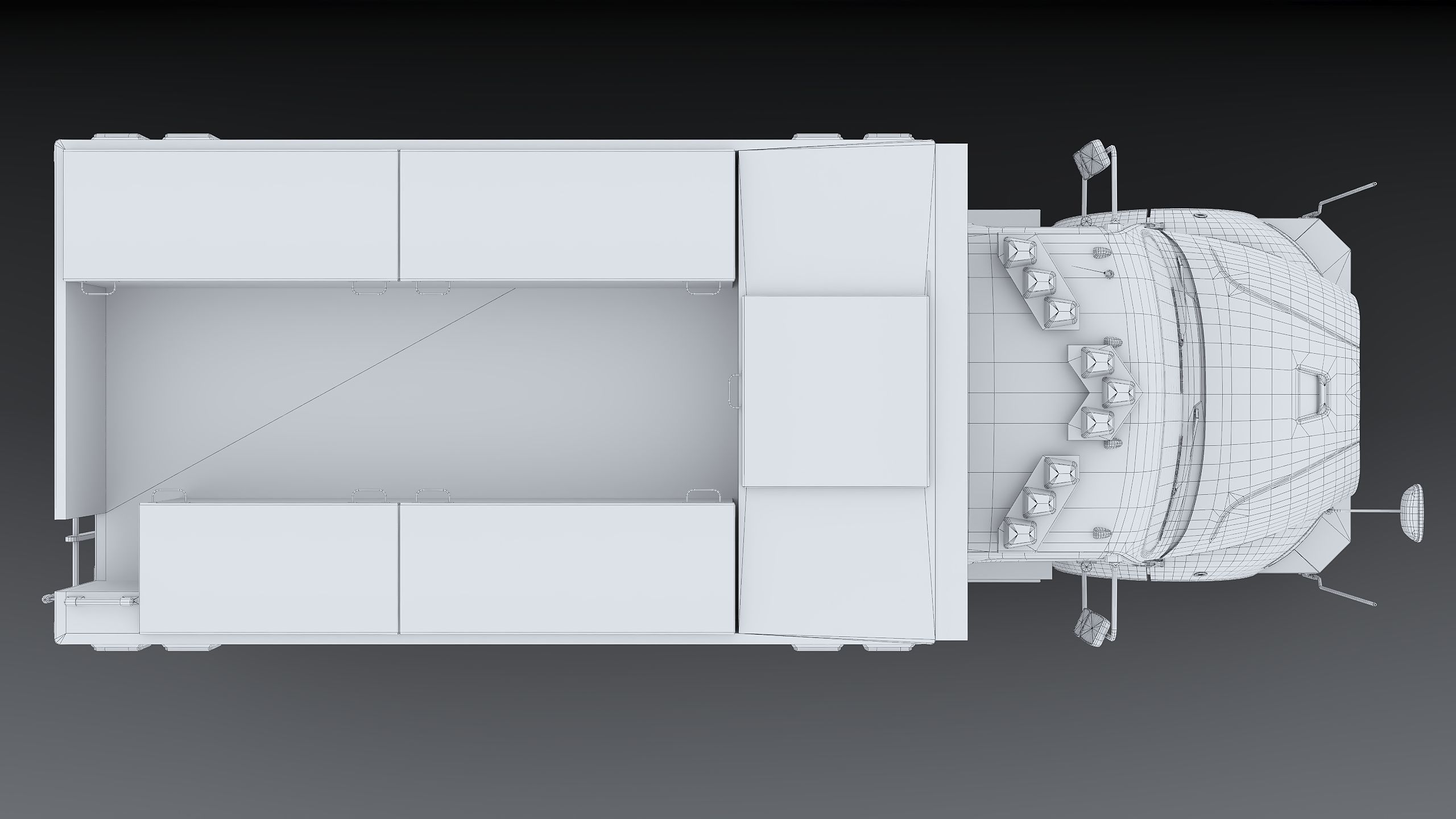 Fire Truck FDNY Squad Freightliner M2 106 Low-poly 3D model_46