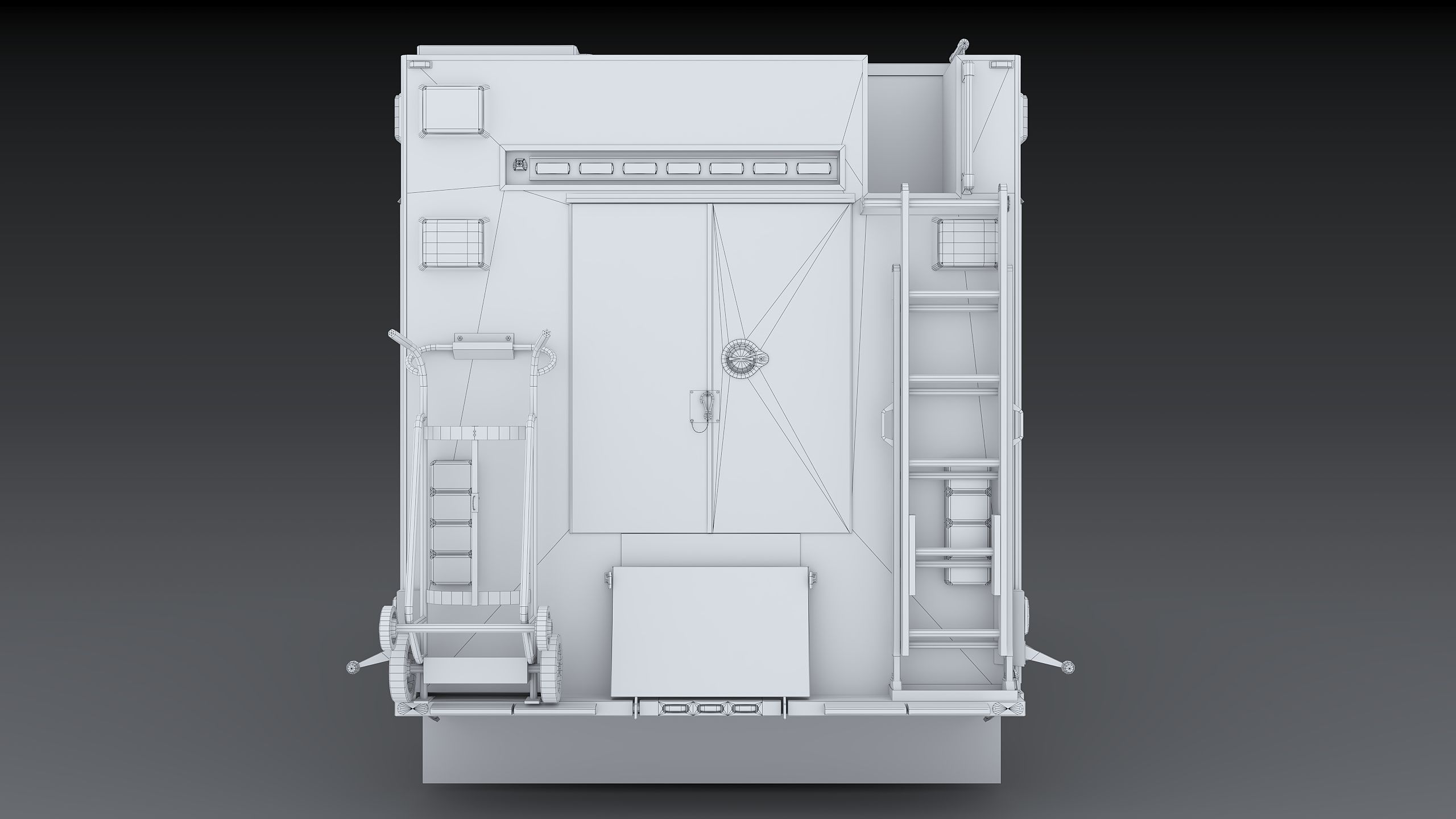 Fire Truck FDNY Squad Freightliner M2 106 Low-poly 3D model_44
