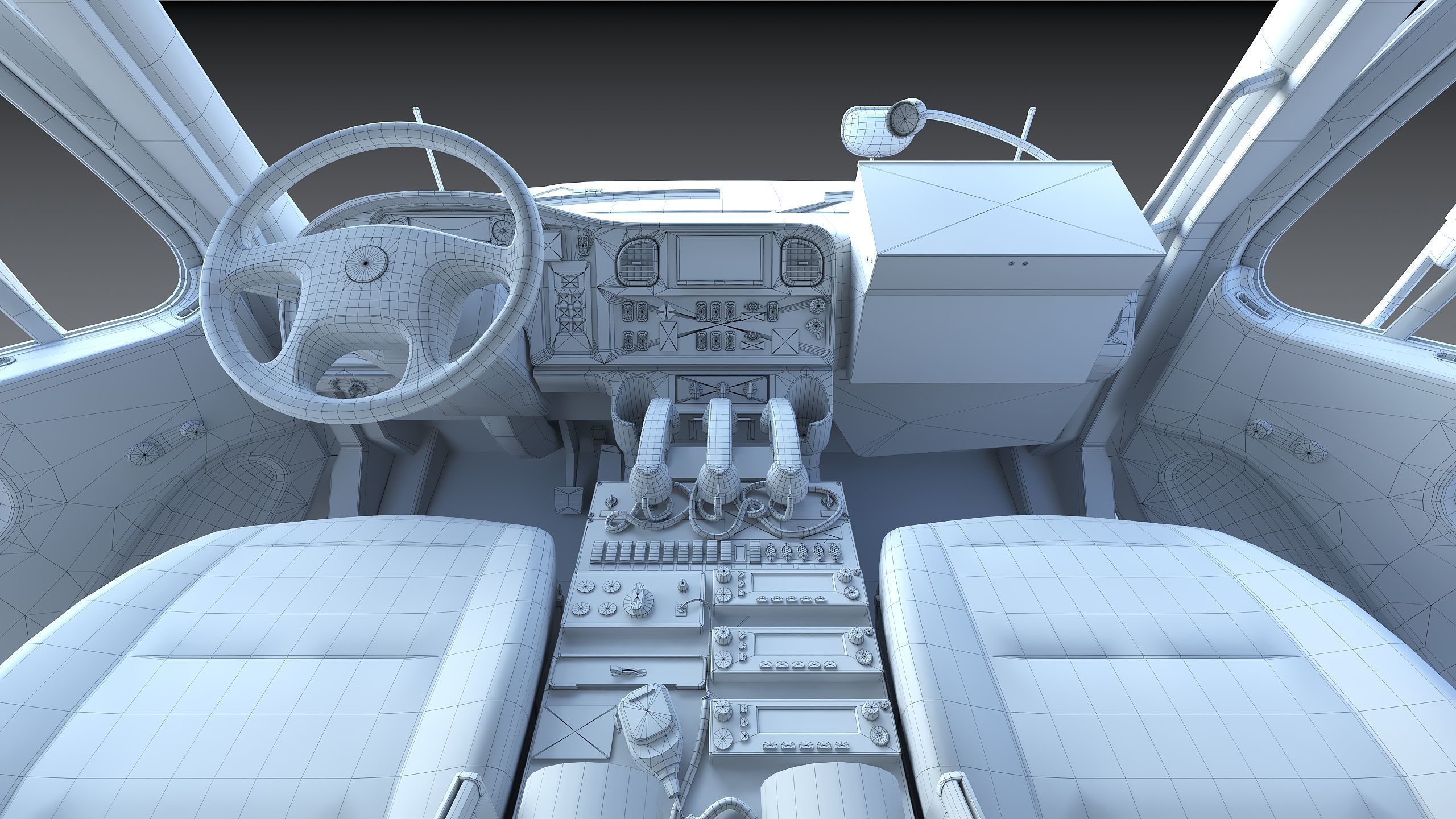 Fire Truck FDNY Squad Freightliner M2 106 Low-poly 3D model_38