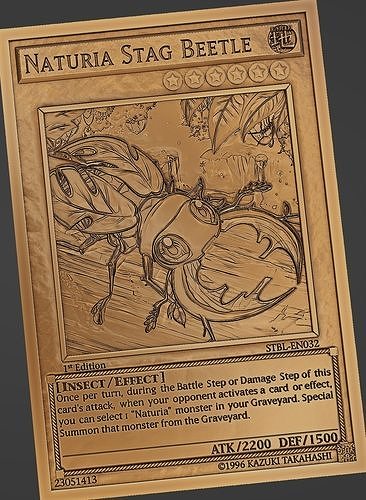 Naturia Stag Beetle - yu-gi-oh Free 3D print model