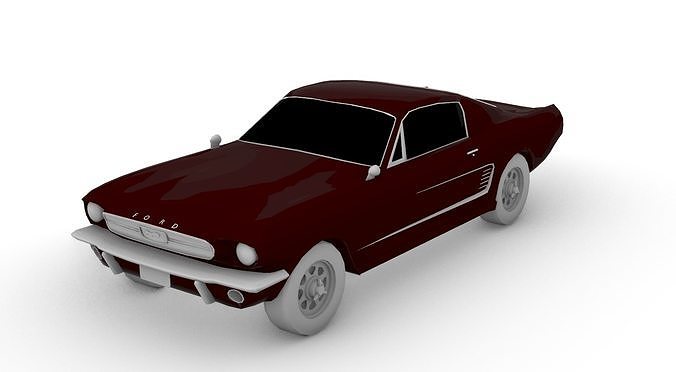 ford mustang old car rhino Free 3D model