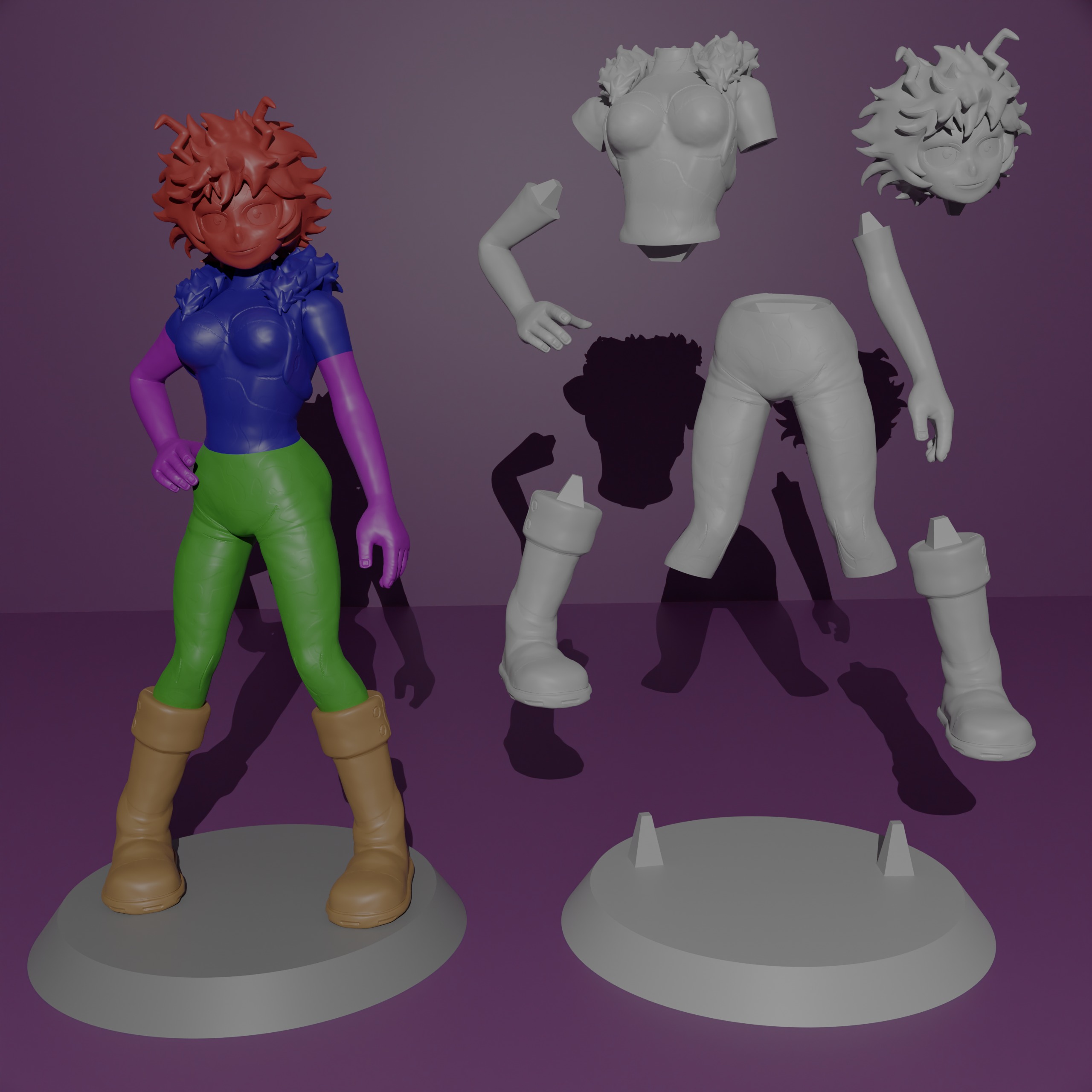 Mina Ashido 3D print model_12