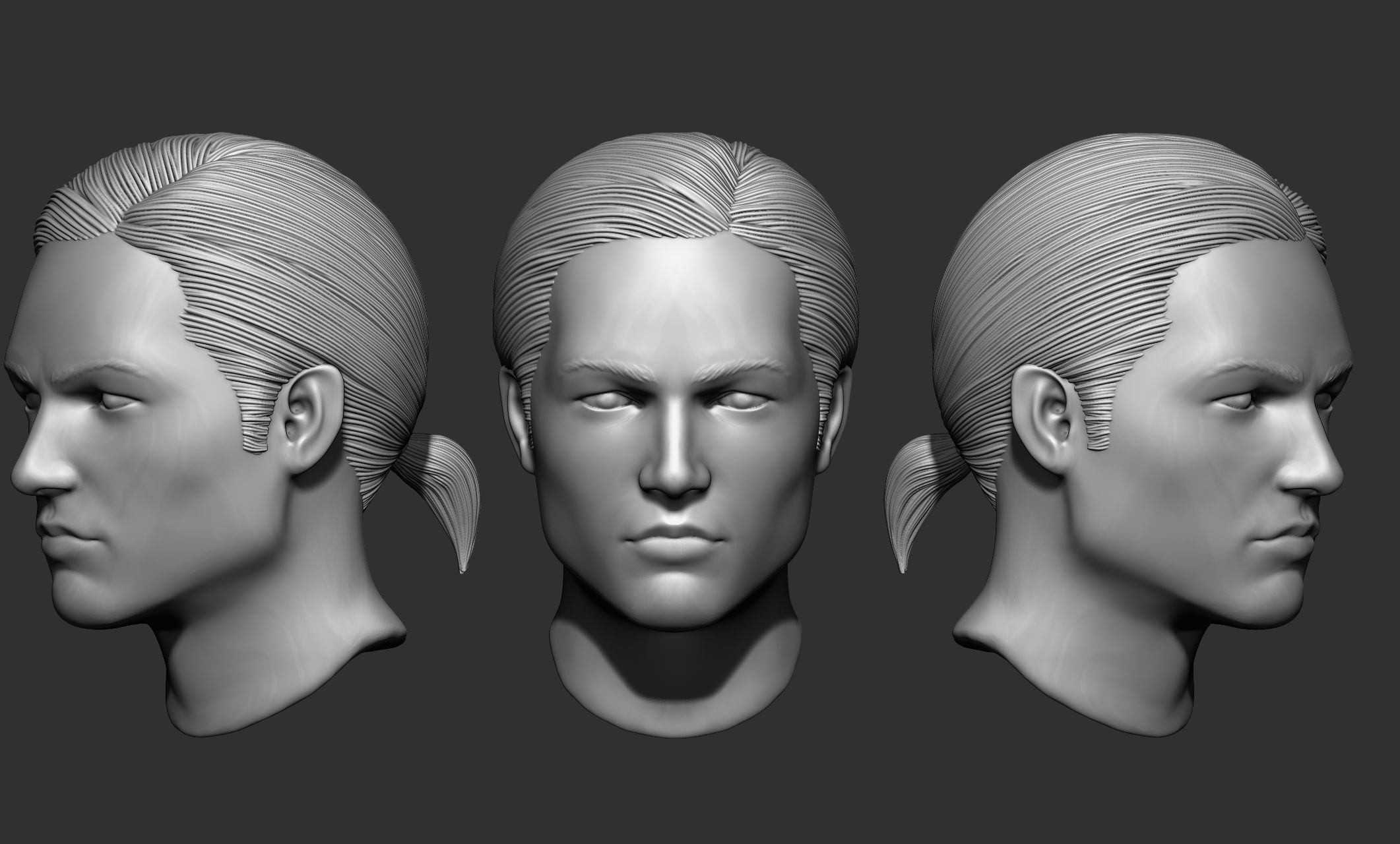 44 Male hair collection ZTL OBJ STL VOL 2 3D model_44