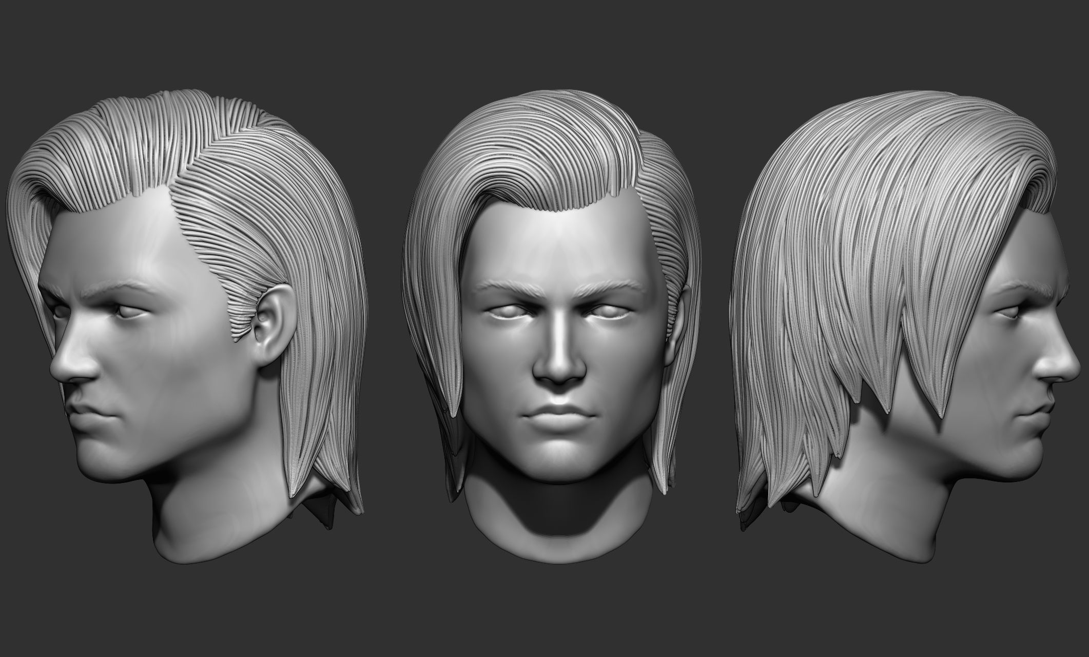 44 Male hair collection ZTL OBJ STL VOL 2 3D model_45
