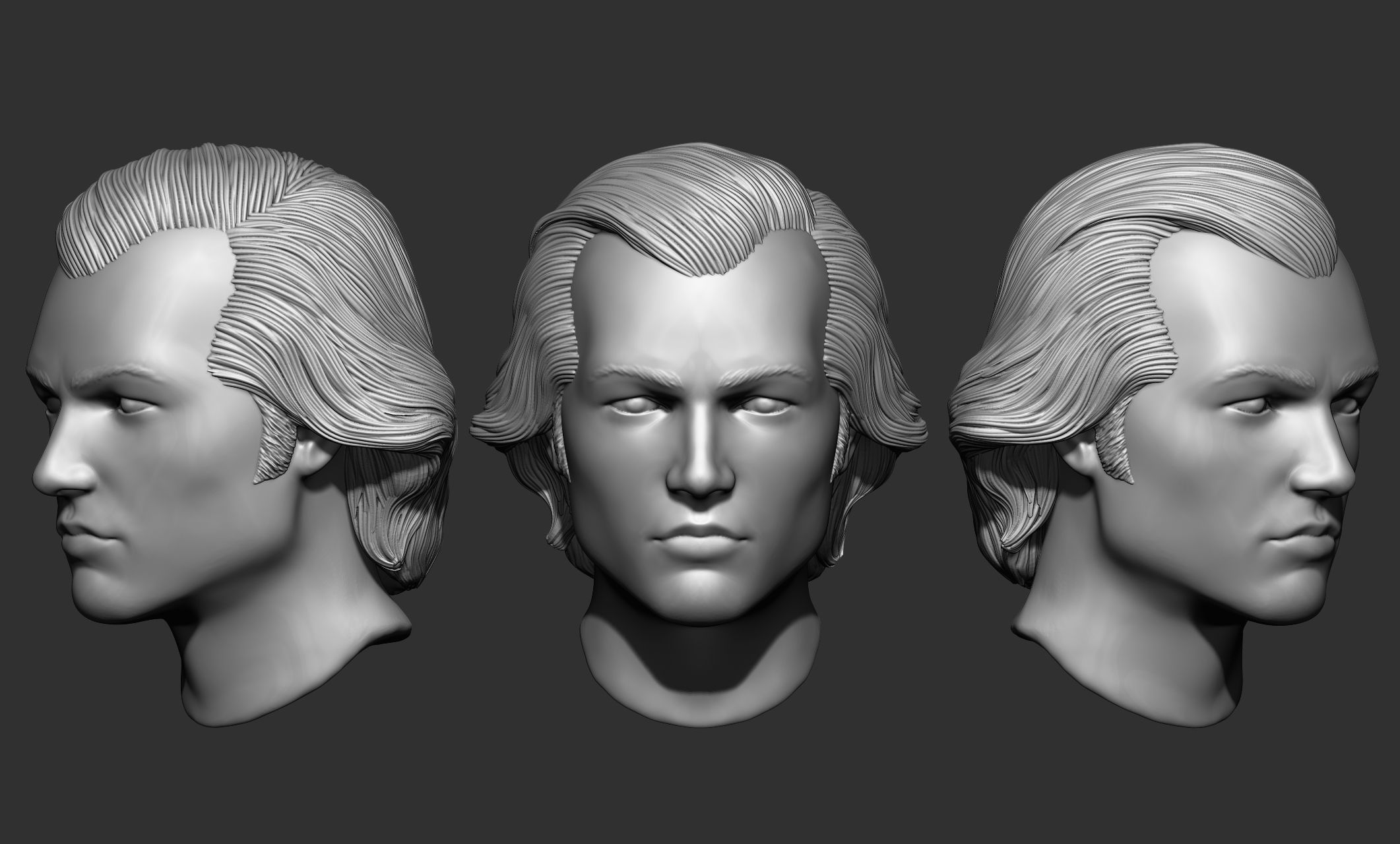 44 Male hair collection ZTL OBJ STL VOL 2 3D model_37