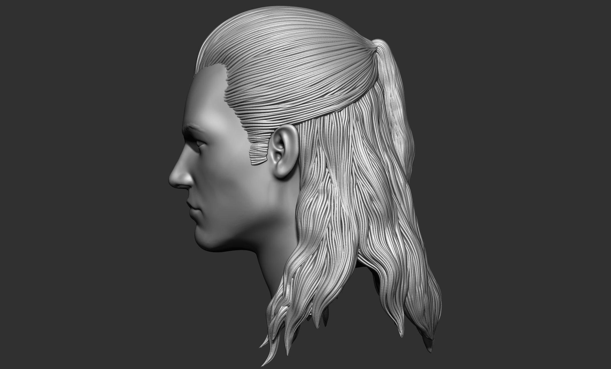 44 Male hair collection ZTL OBJ STL VOL 2 3D model_7