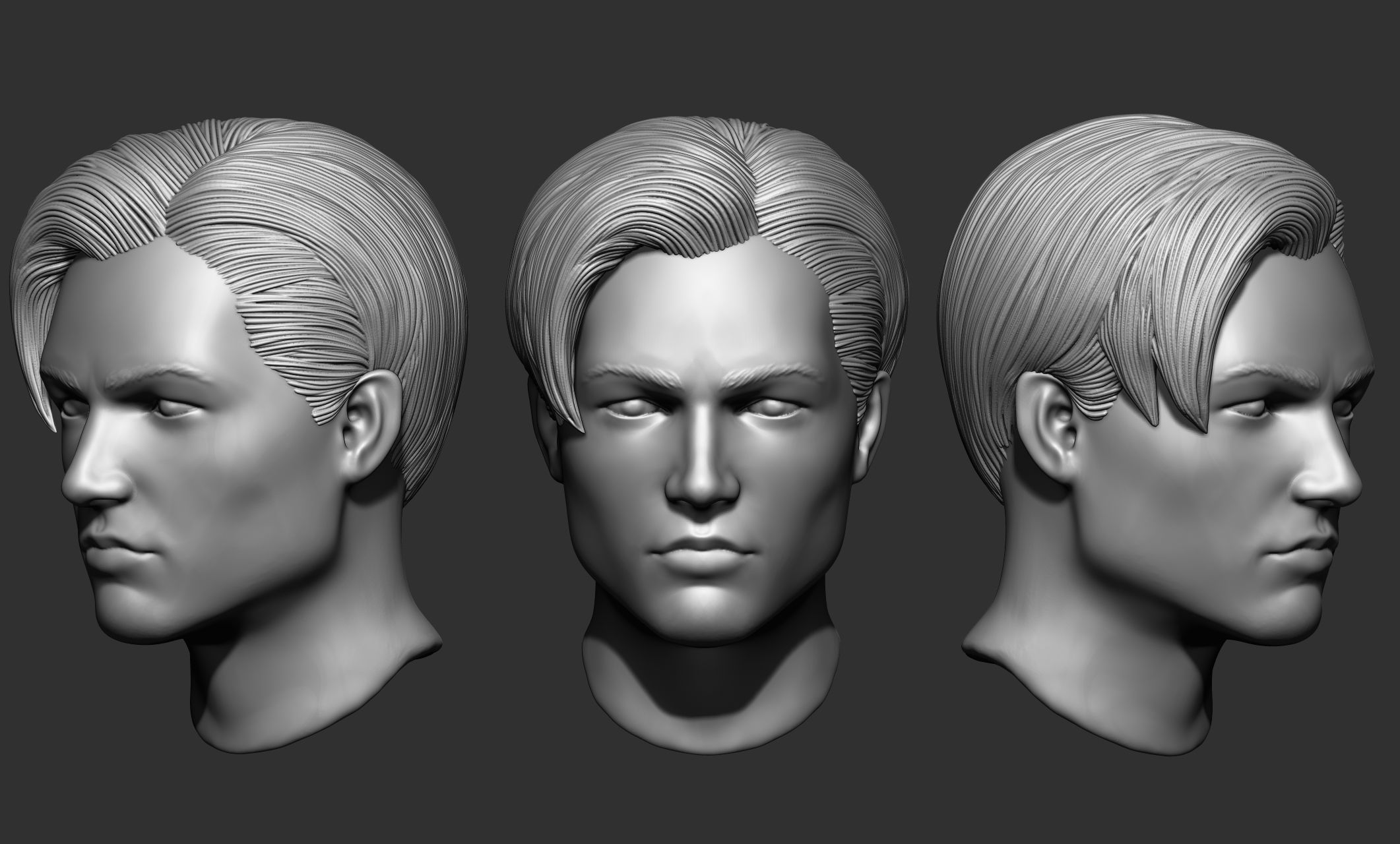 44 Male hair collection ZTL OBJ STL VOL 2 3D model_20