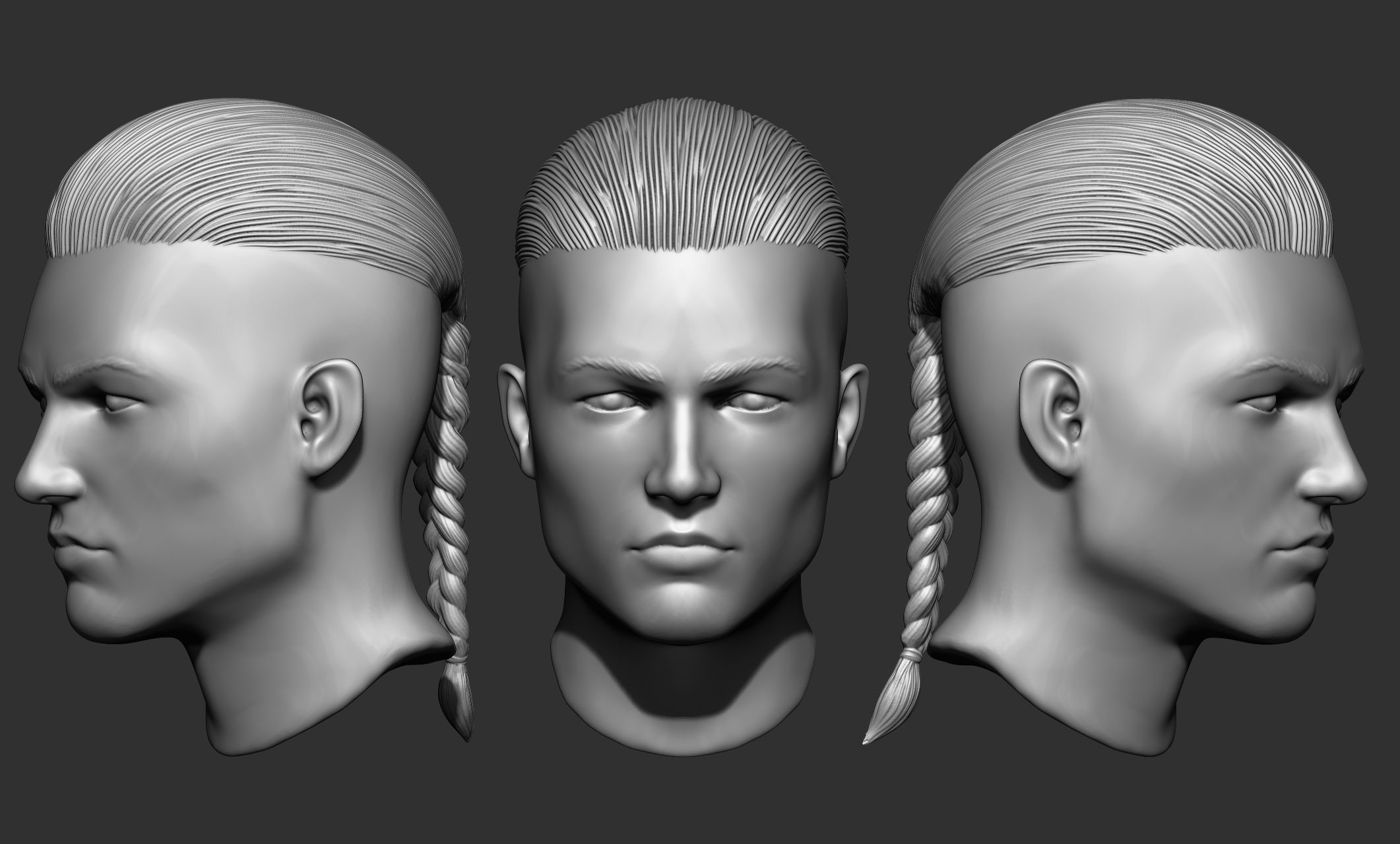 44 Male hair collection ZTL OBJ STL VOL 2 3D model_36