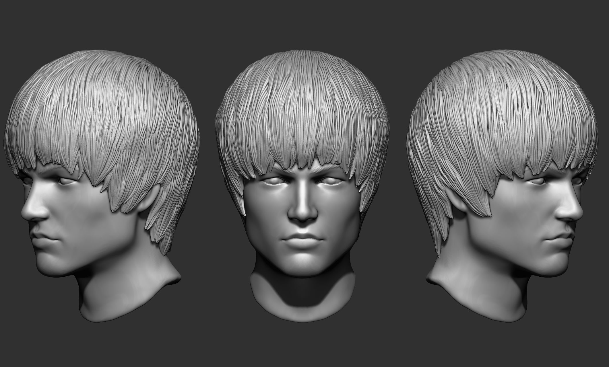 44 Male hair collection ZTL OBJ STL VOL 2 3D model_39