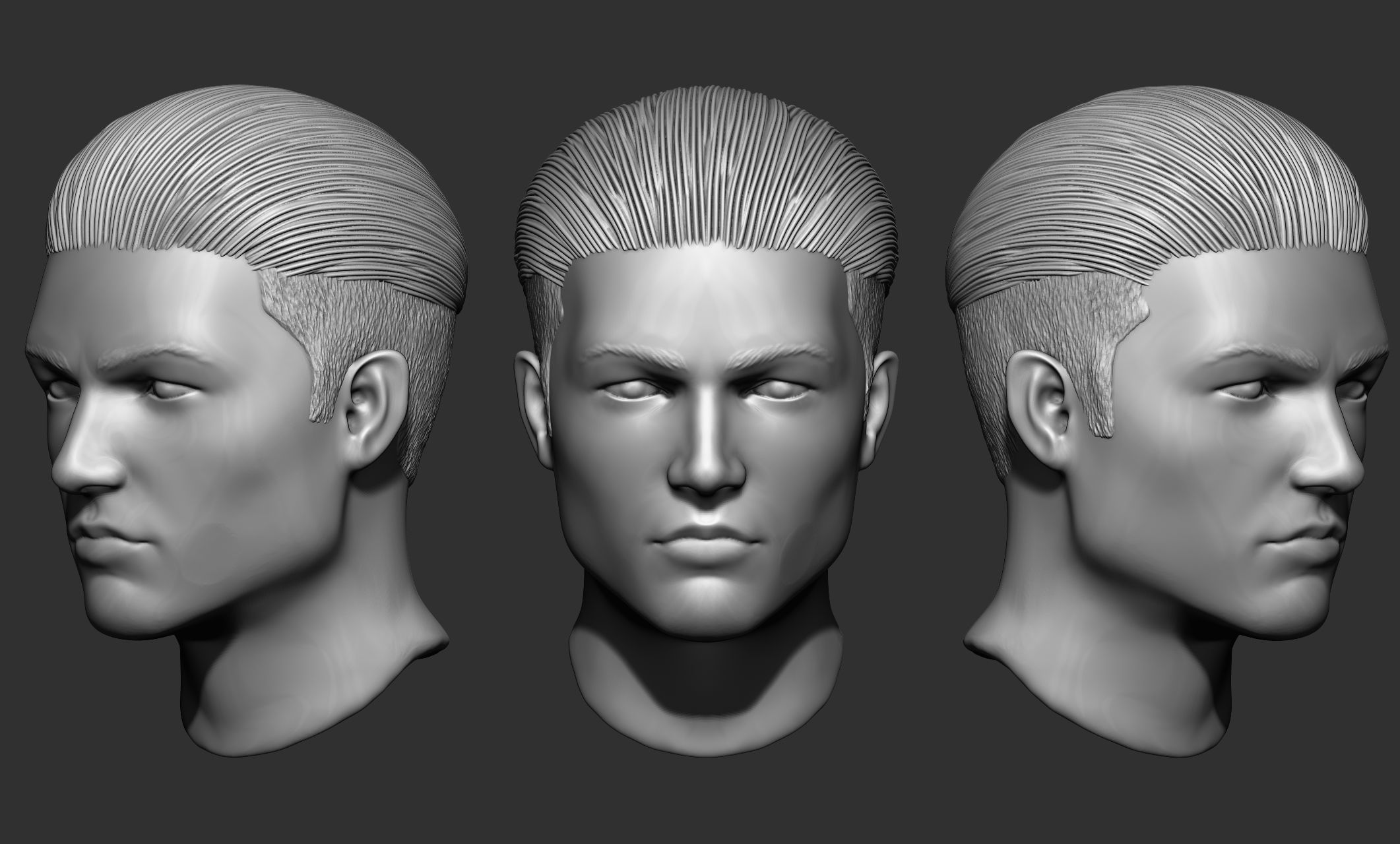 44 Male hair collection ZTL OBJ STL VOL 2 3D model_34