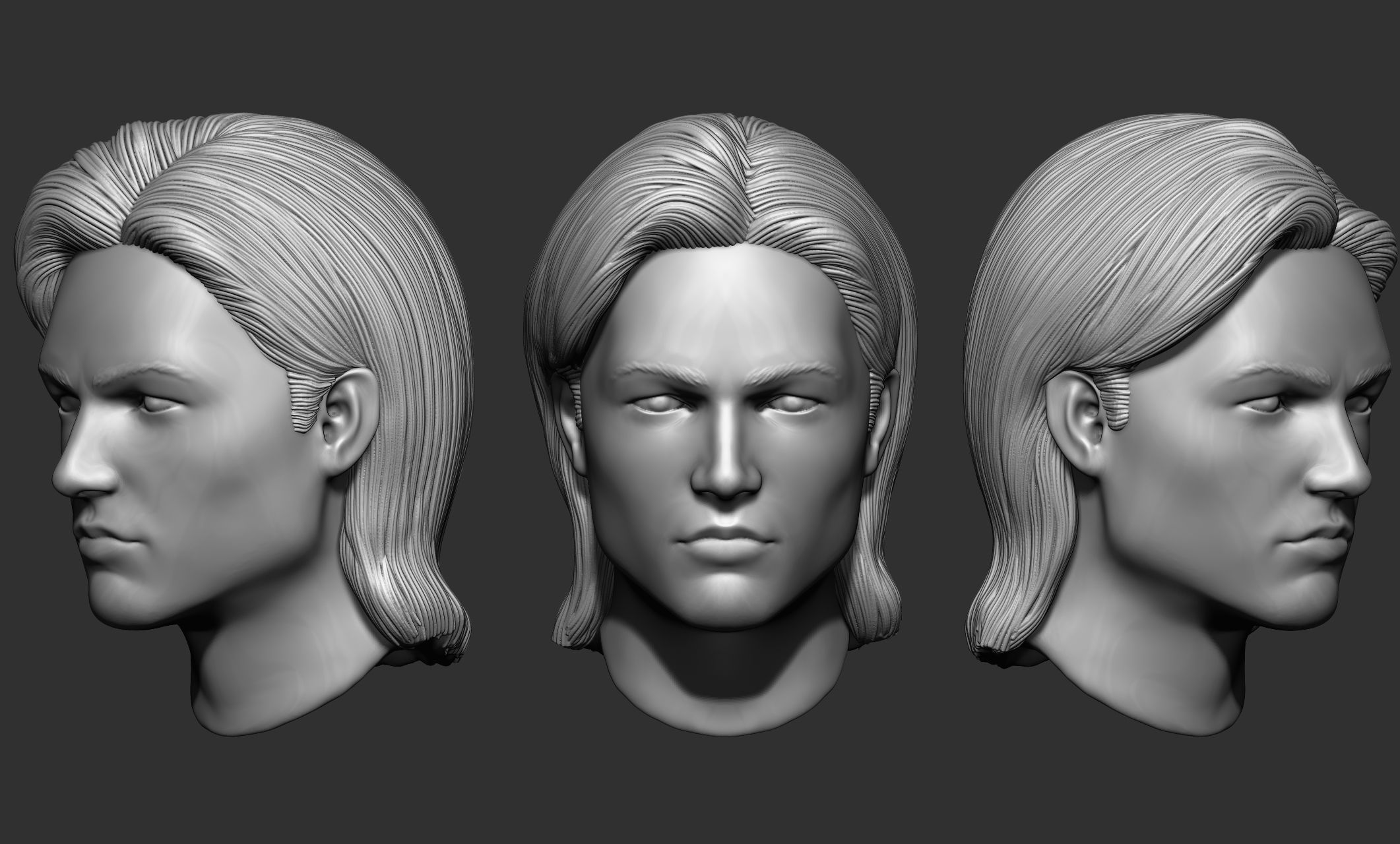 44 Male hair collection ZTL OBJ STL VOL 2 3D model_42