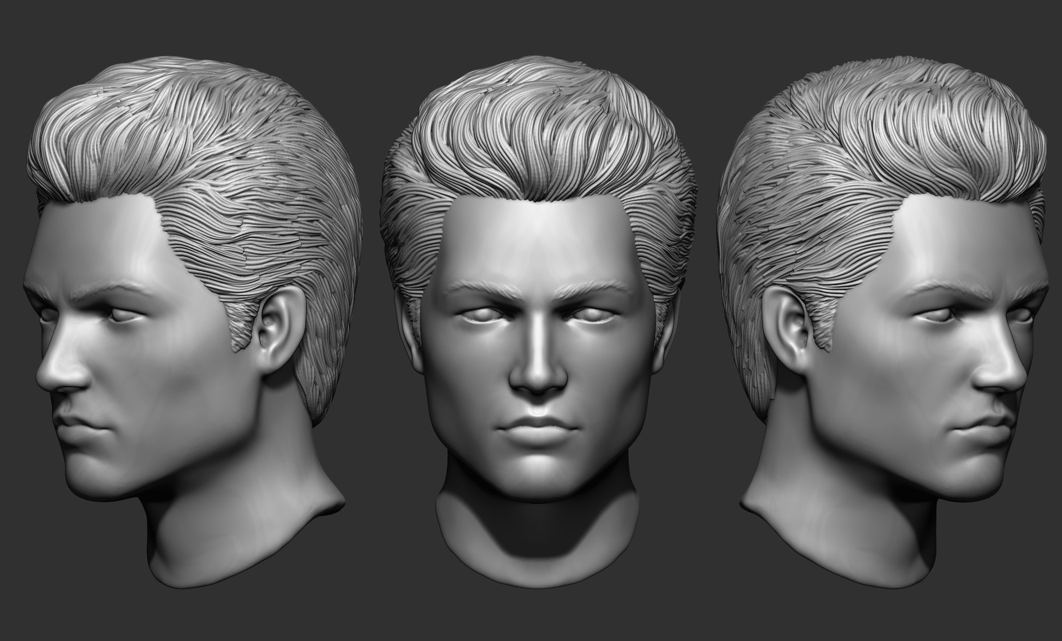 44 Male hair collection ZTL OBJ STL VOL 2 3D model_32
