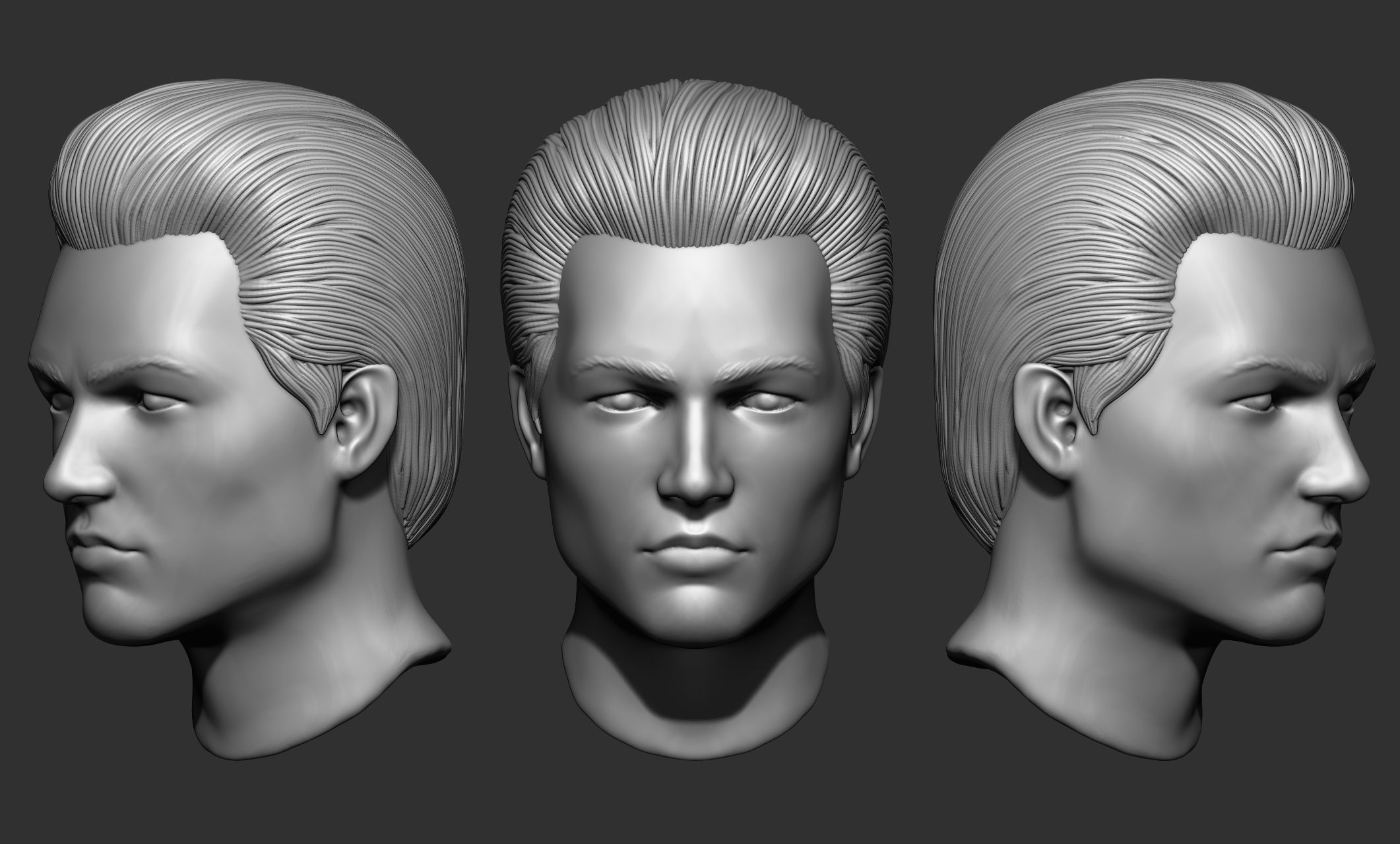 44 Male hair collection ZTL OBJ STL VOL 2 3D model_24