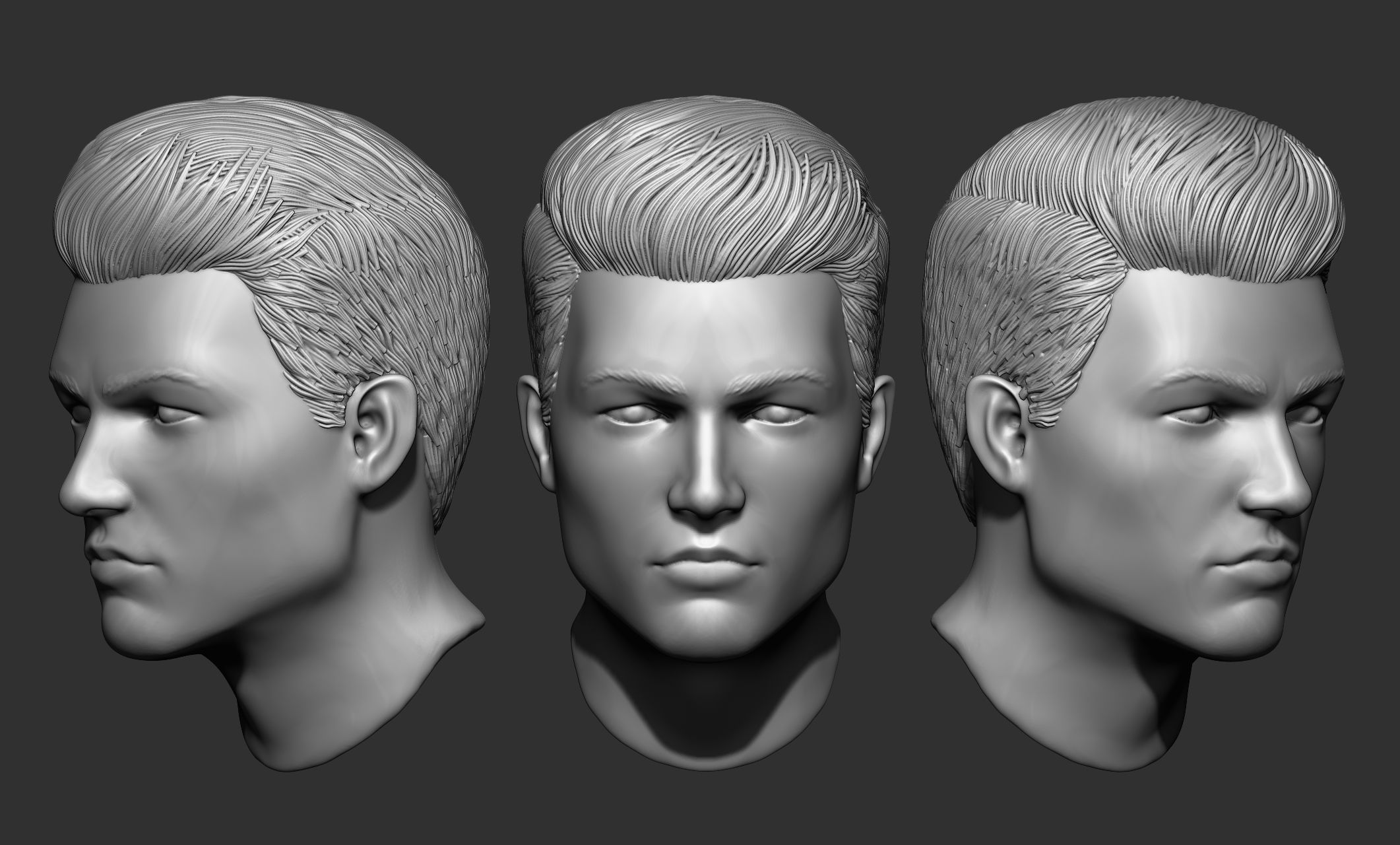 44 Male hair collection ZTL OBJ STL VOL 2 3D model_35