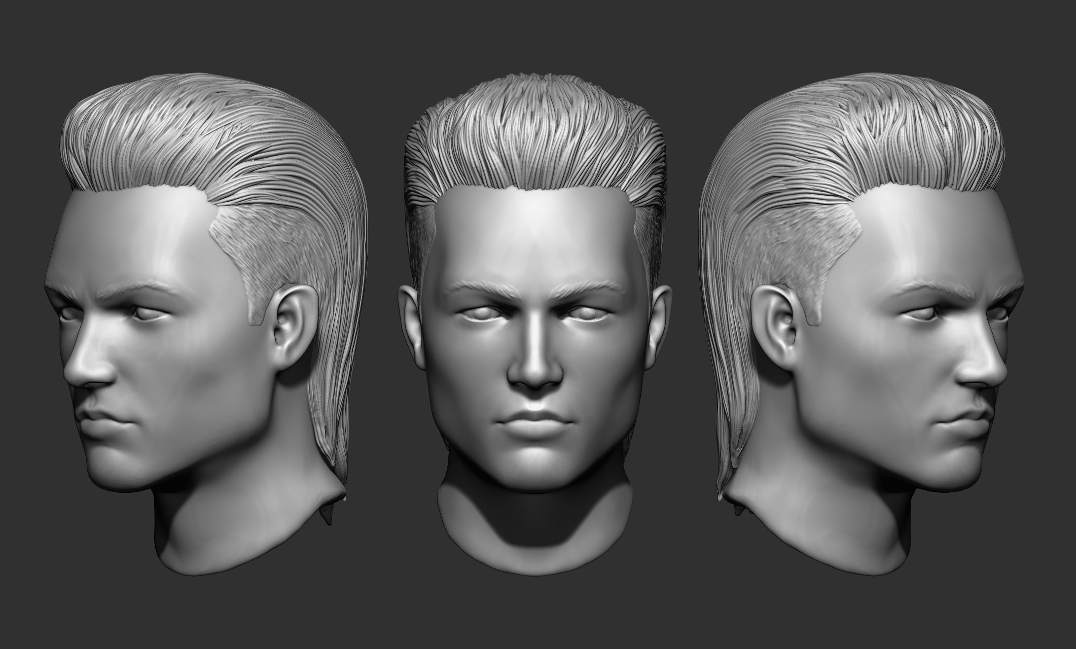 44 Male hair collection ZTL OBJ STL VOL 2 3D model_40
