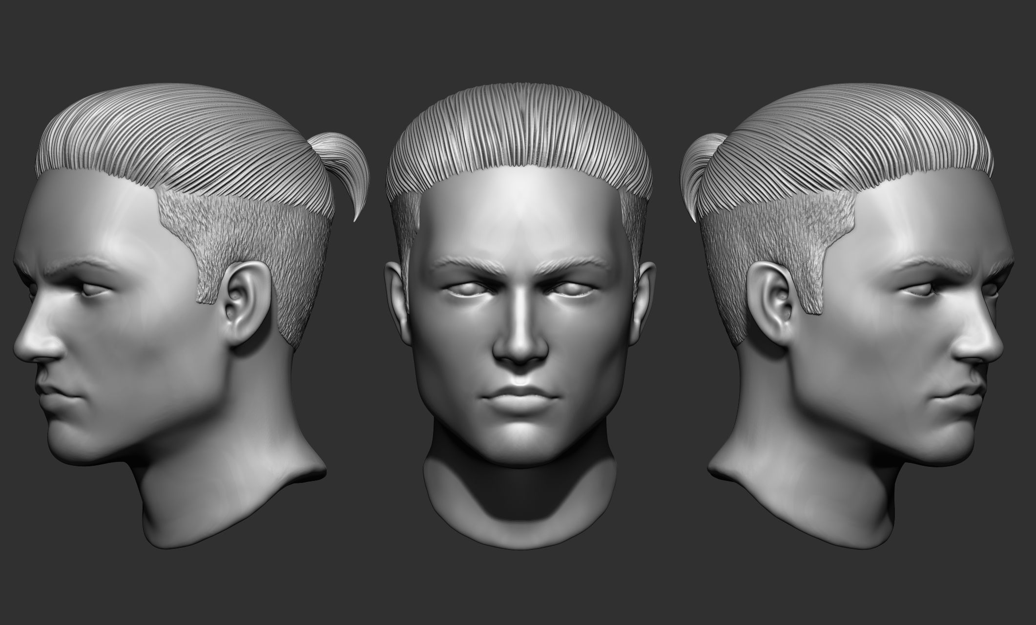 44 Male hair collection ZTL OBJ STL VOL 2 3D model_31
