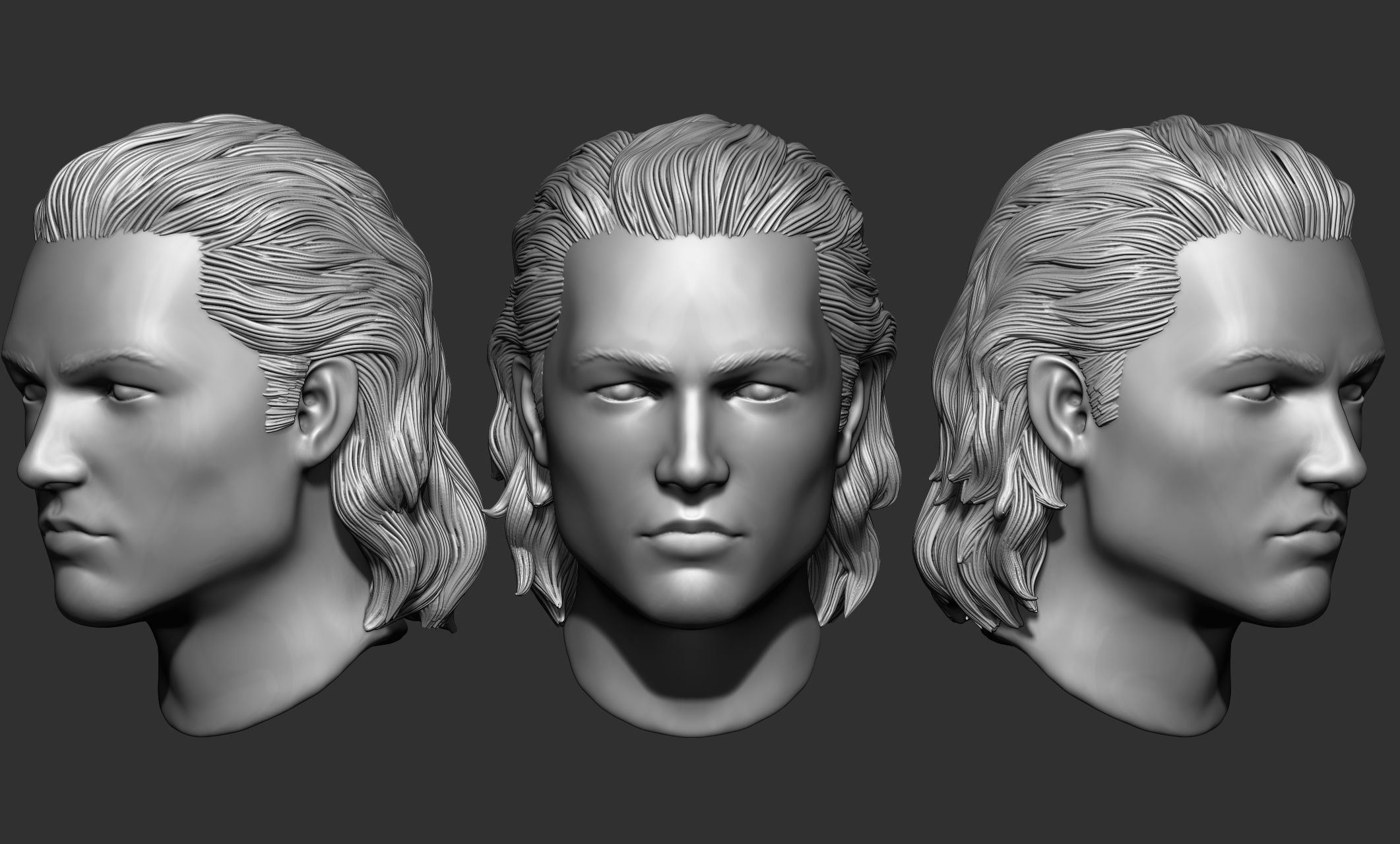 44 Male hair collection ZTL OBJ STL VOL 2 3D model_23