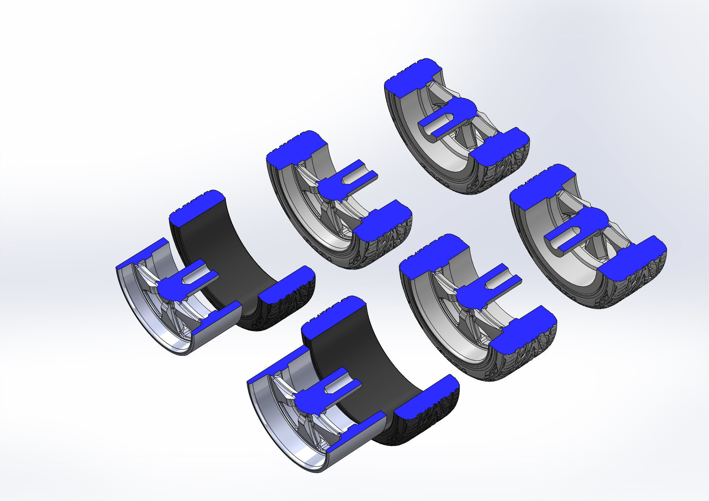 Custom wheels Budnik Fontana for your scale model 3D print model_11