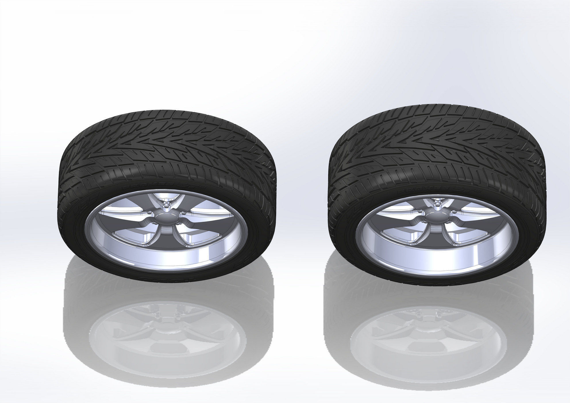 Custom wheels Budnik Fontana for your scale model 3D print model_2