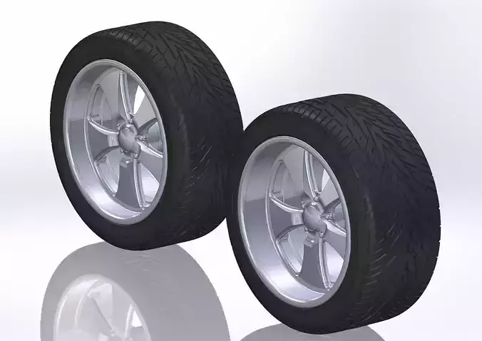 Custom wheels Budnik Fontana for your scale model 3D print model