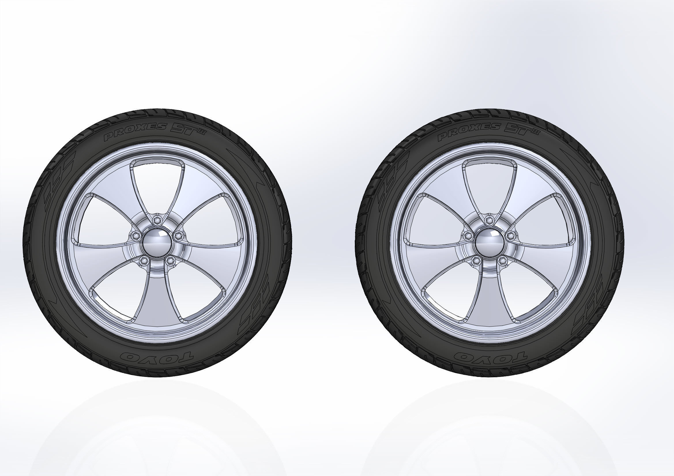 Custom wheels Budnik Fontana for your scale model 3D print model_4