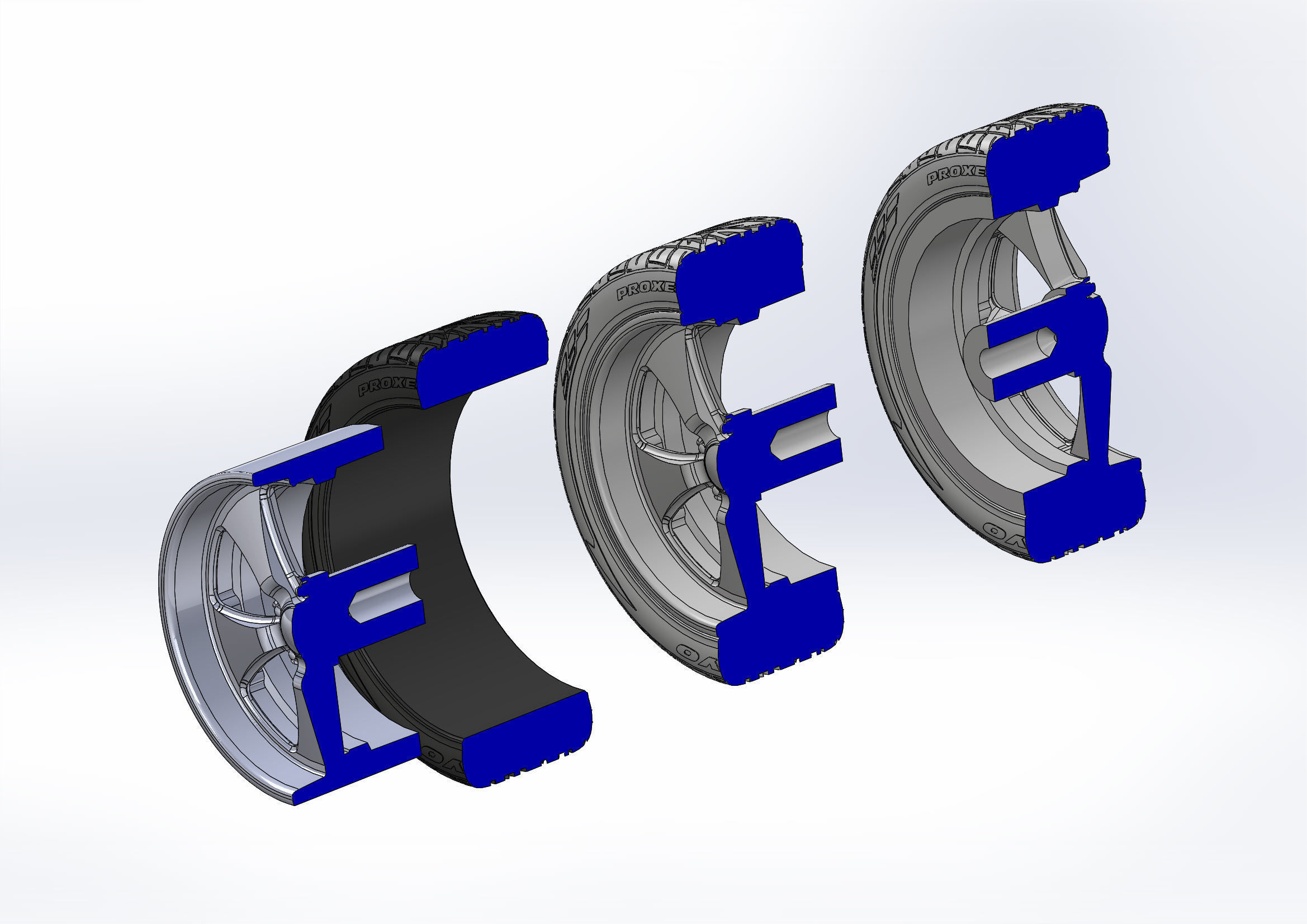 Custom wheels Budnik Fontana for your scale model 3D print model_12