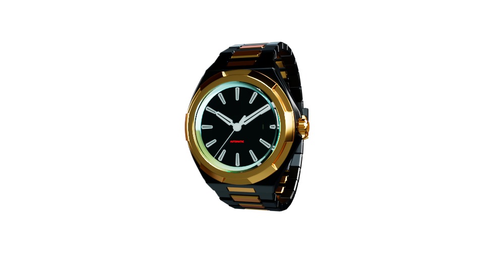 Wrist watch  Low-poly 3D model_2